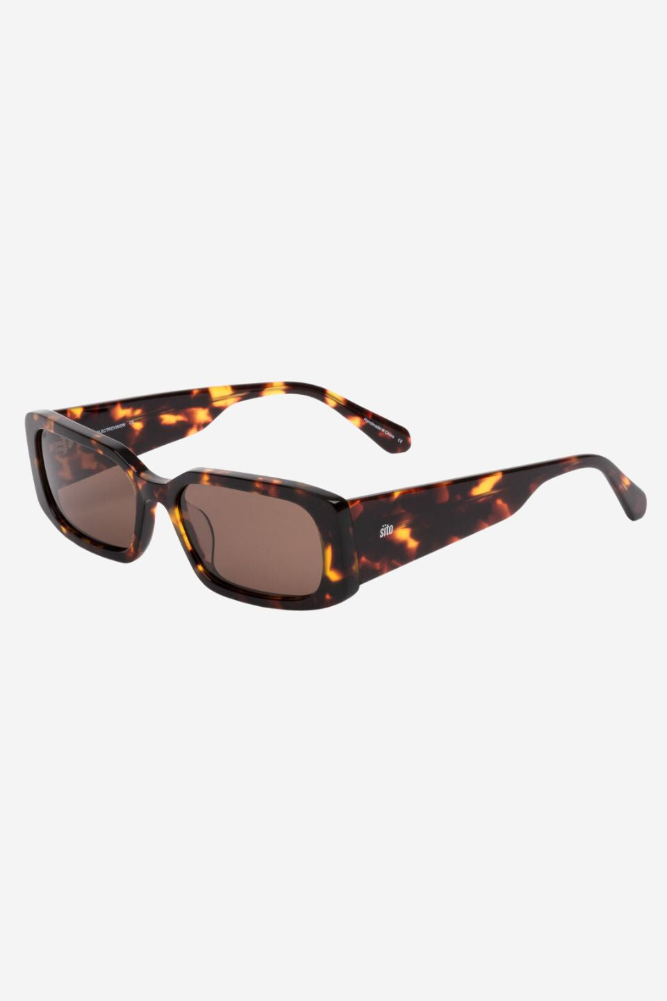 Electro Vision Rectangle Maple Tortoise Sunglasses for Women & Men - UV Protection, Polarized Lenses - Perfect for Driving, Beach & Outdoor Activities