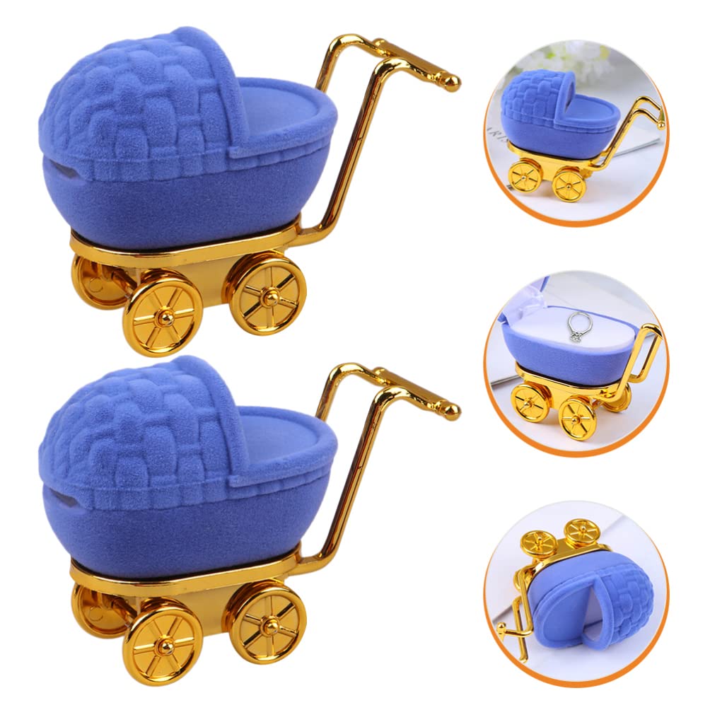 Gadpiparty 2-Piece Baby Stroller Shaped Ring Box Set - Wedding Proposal Ring Holder, Jewelry Gift Box for Valentines Day, Engagement Party Decor & Bridal Shower Accessories | Perfect for Proposals, Wedding Decorations & Romantic Gift Giving