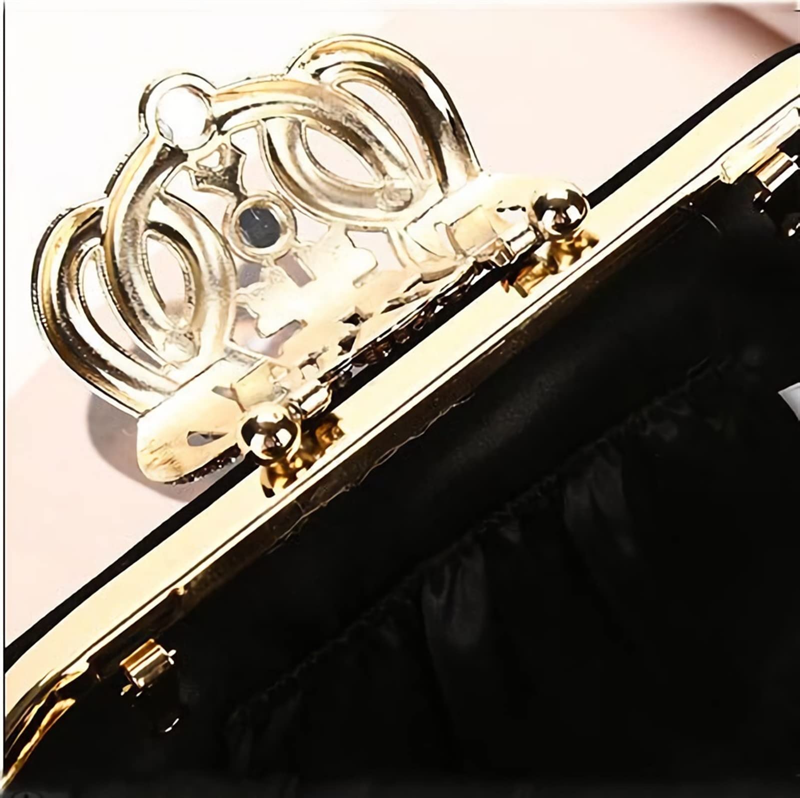 Elegant Velvet Evening Clutch Purse with Rhinestone Flower Closure - Women's Shoulder Crossbody Bag for Party, Wedding & Special Occasions (Black) - Perfect for Prom, Cocktail Events & Formal Gatherings