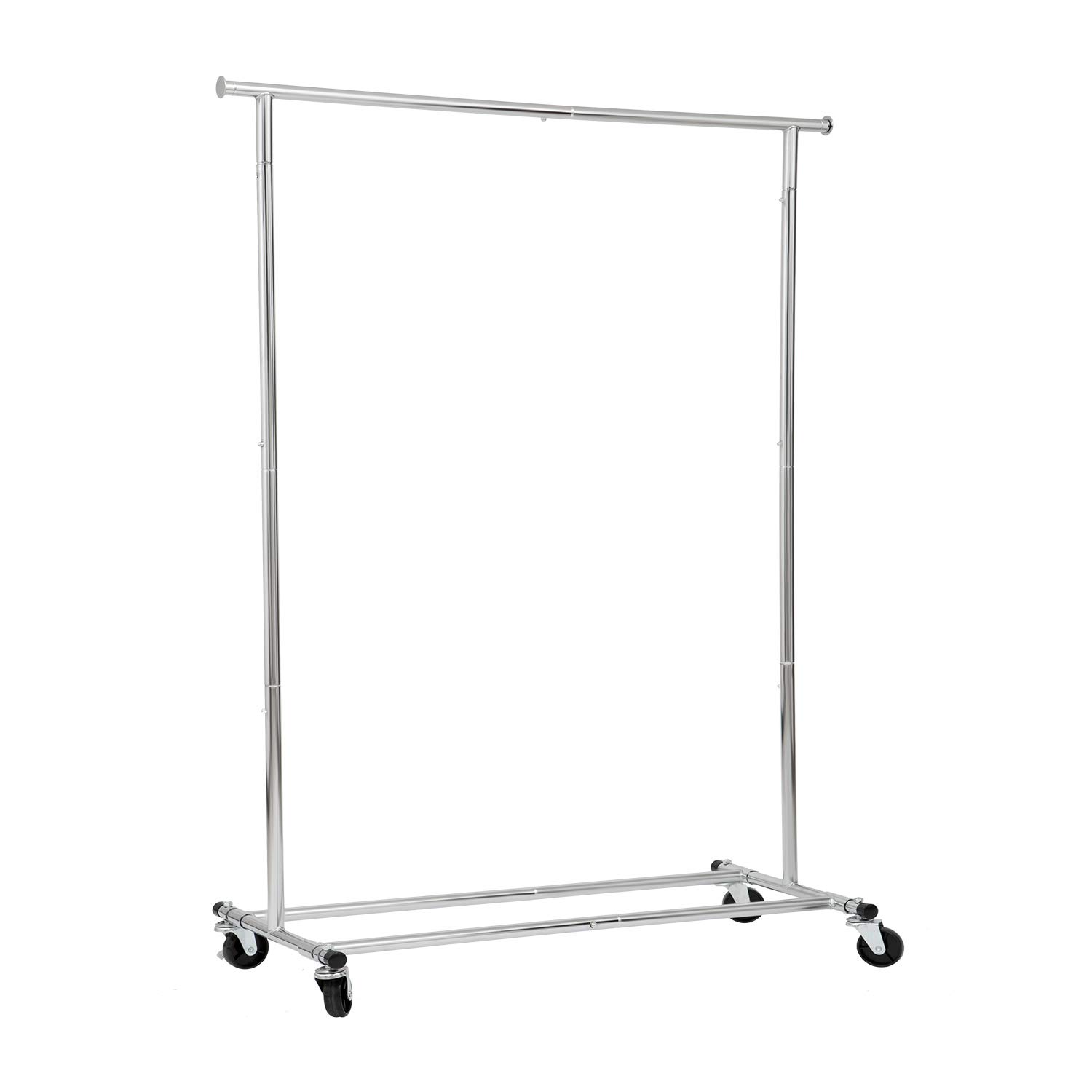 Heavy-Duty Folding Garment Rack with Wheels - 250 lbs Capacity Chrome Clothes Organizer for Bedroom, Closet & Laundry Room Storage