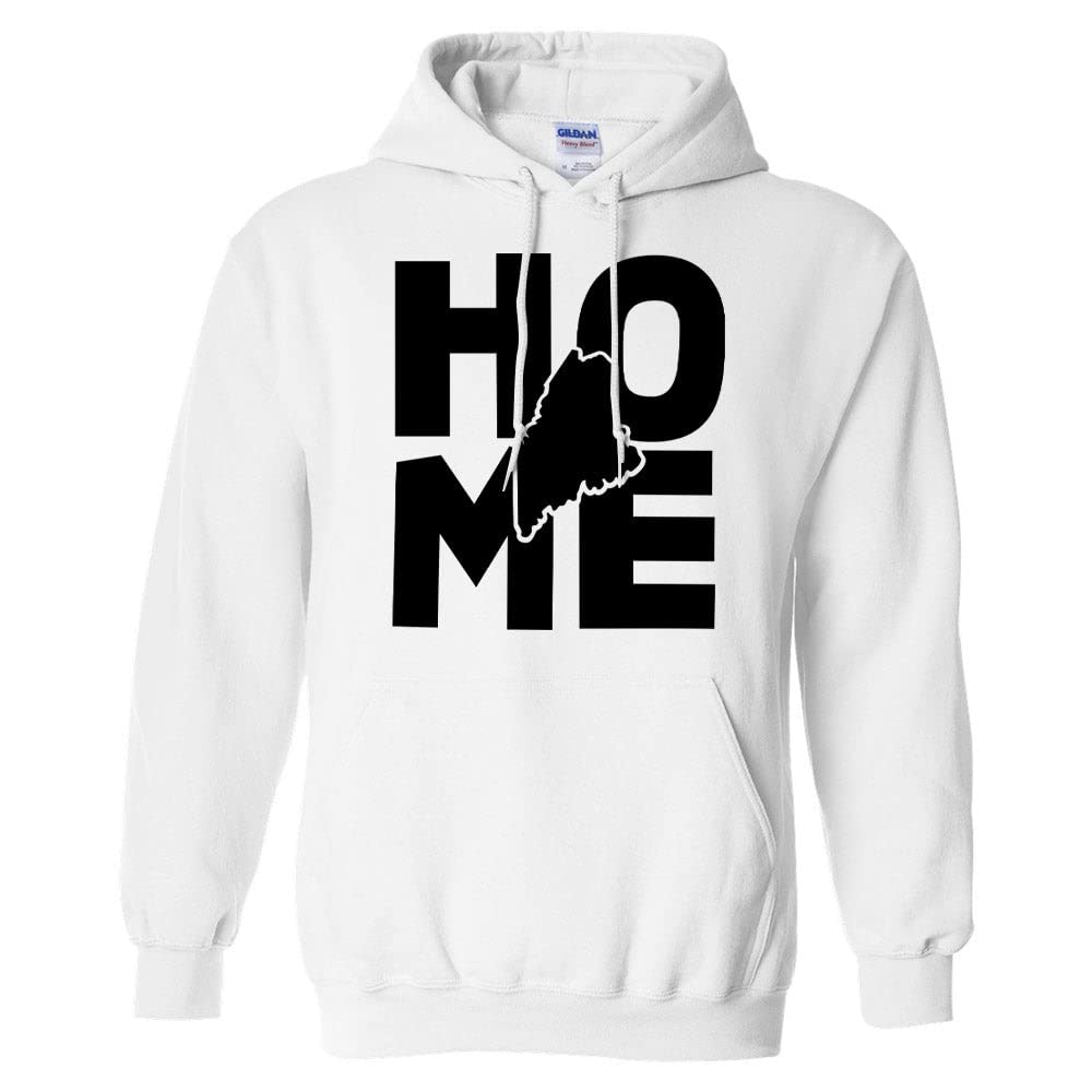 TeesAndTankYou Unisex Home Maine Hoodie Sweatshirt - Cozy Pullover for Men & Women - Perfect for Casual Wear, Outdoor Activities & Cold Weather