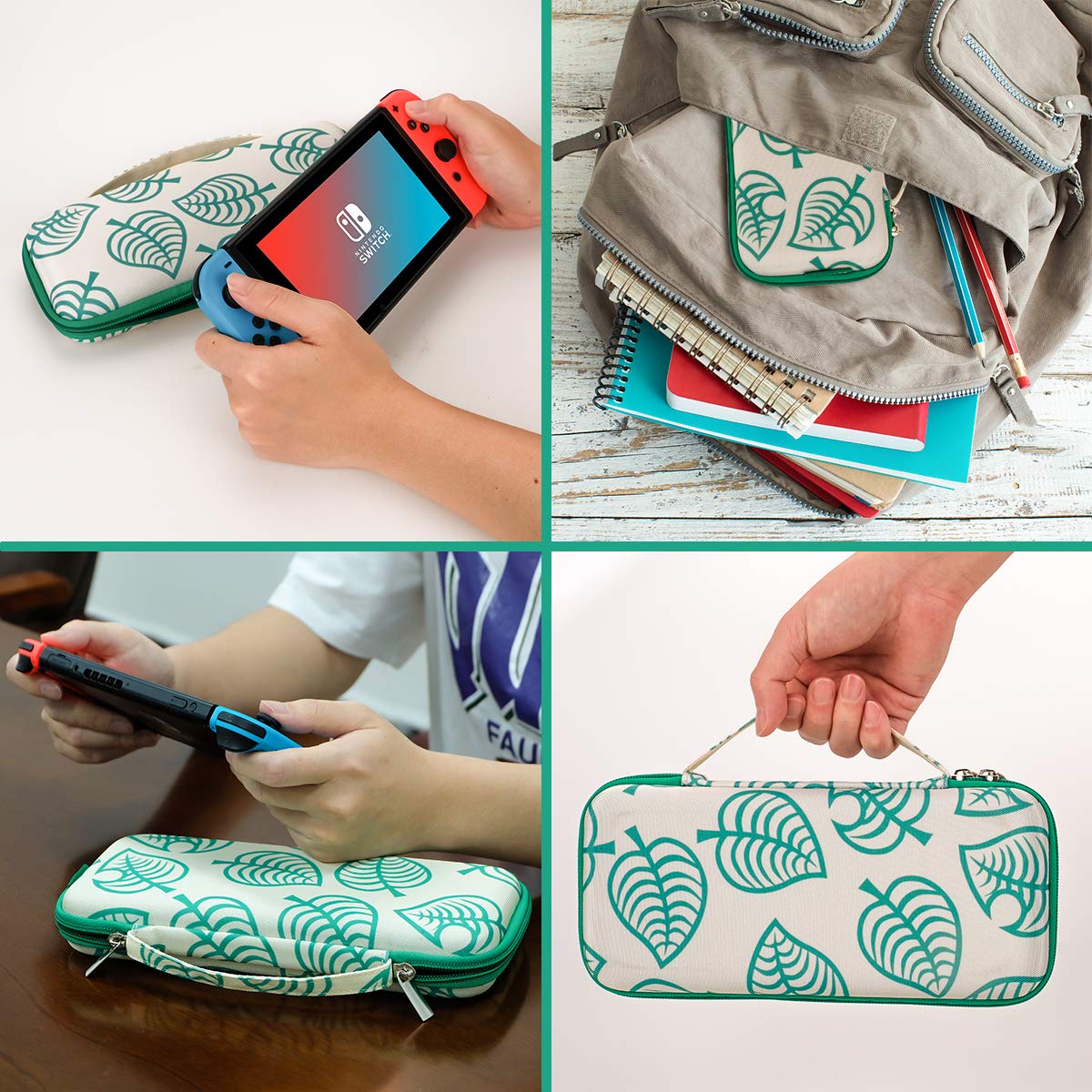 Nintendo Switch Carrying Case - Hard Shell Travel Storage Cover for Switch Console & Accessories | Slim Protective Pouch with 10 Game Card Slots | Perfect for Travel, Commuting & Gaming On-The-Go (for Kids & Adults)