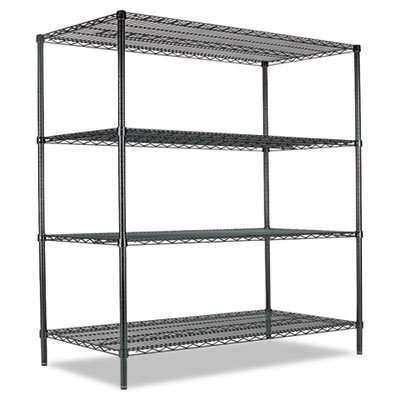 Alera 60x24x72-Inch Wire Shelving Kit - Green for Storage & Organization