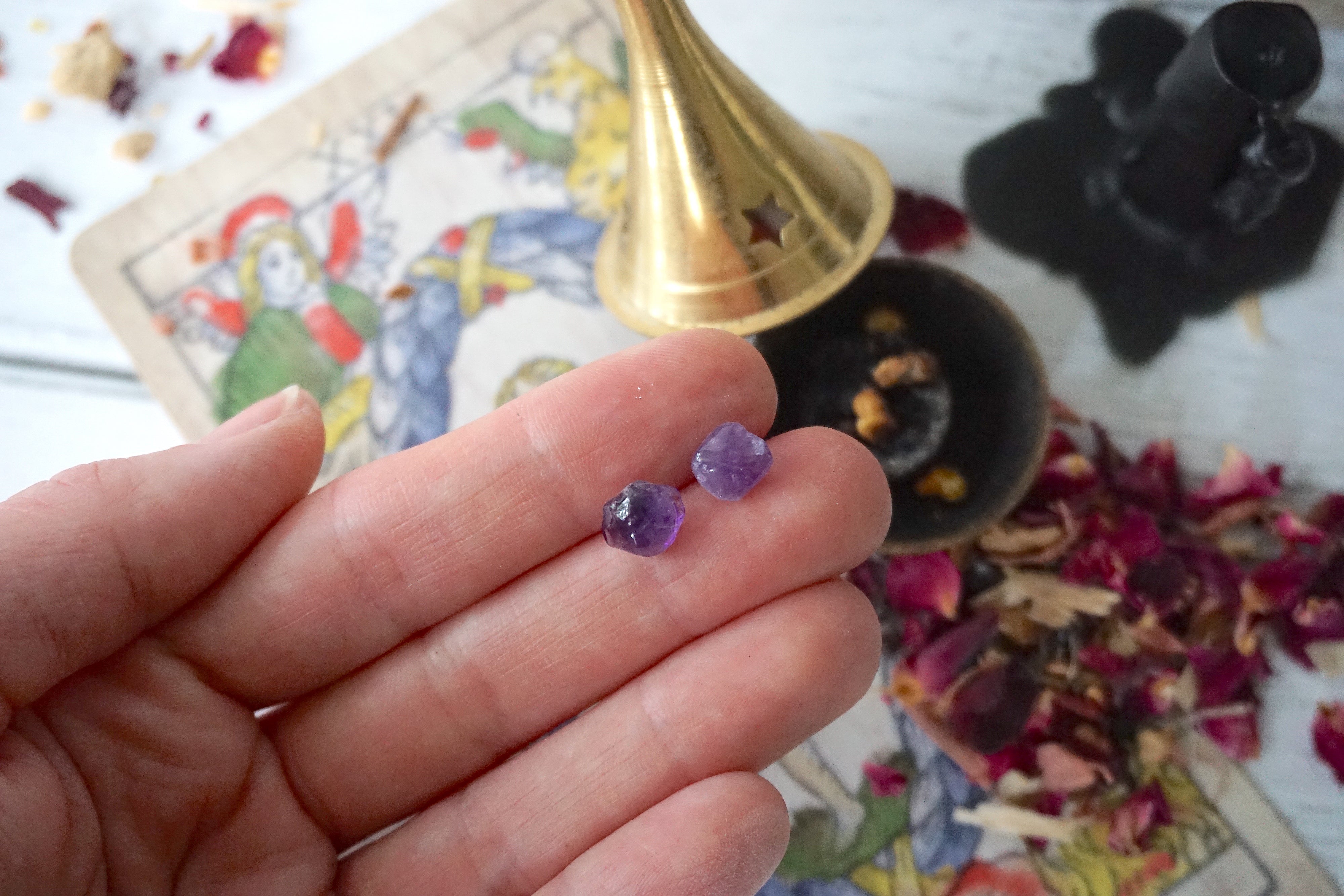 AURA STUD EARRINGS COLLECTION - Genuine Amethyst Crystal Stud Earrings for Women | Elegant Purple Gemstone Jewelry for Everyday Wear, Gift Giving & Special Occasions