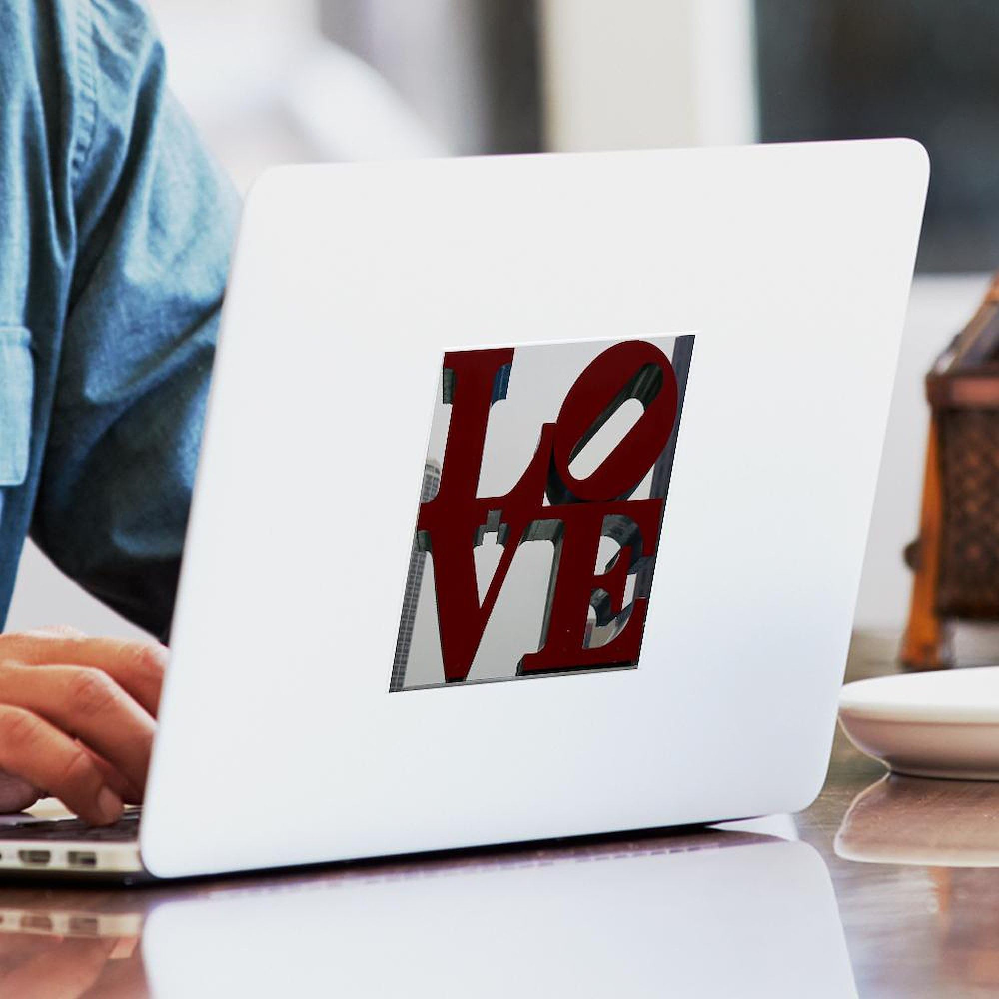 LOVE Car Sticker - Square Bumper Decal for Cars & Laptops