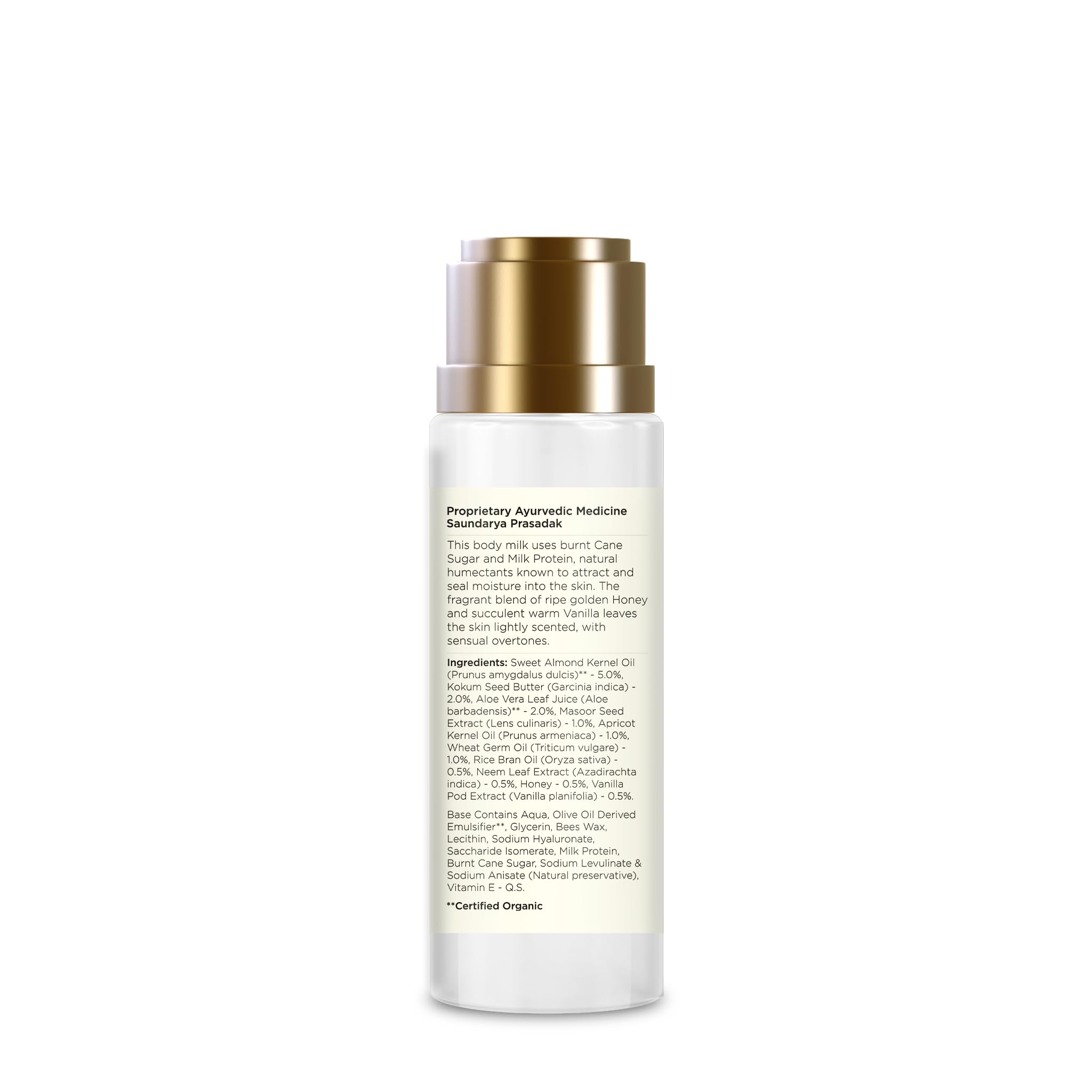 Forest Essentials Travel Size Ultra-Rich Body Milk with Mashobra Honey & Vanilla | Natural Ayurvedic Moisturizing Lotion for Instant Hydration | Paraben-Free Body Cream for Women & Men | 50 ml | Perfect for On-the-Go Skincare & Travel Essentials