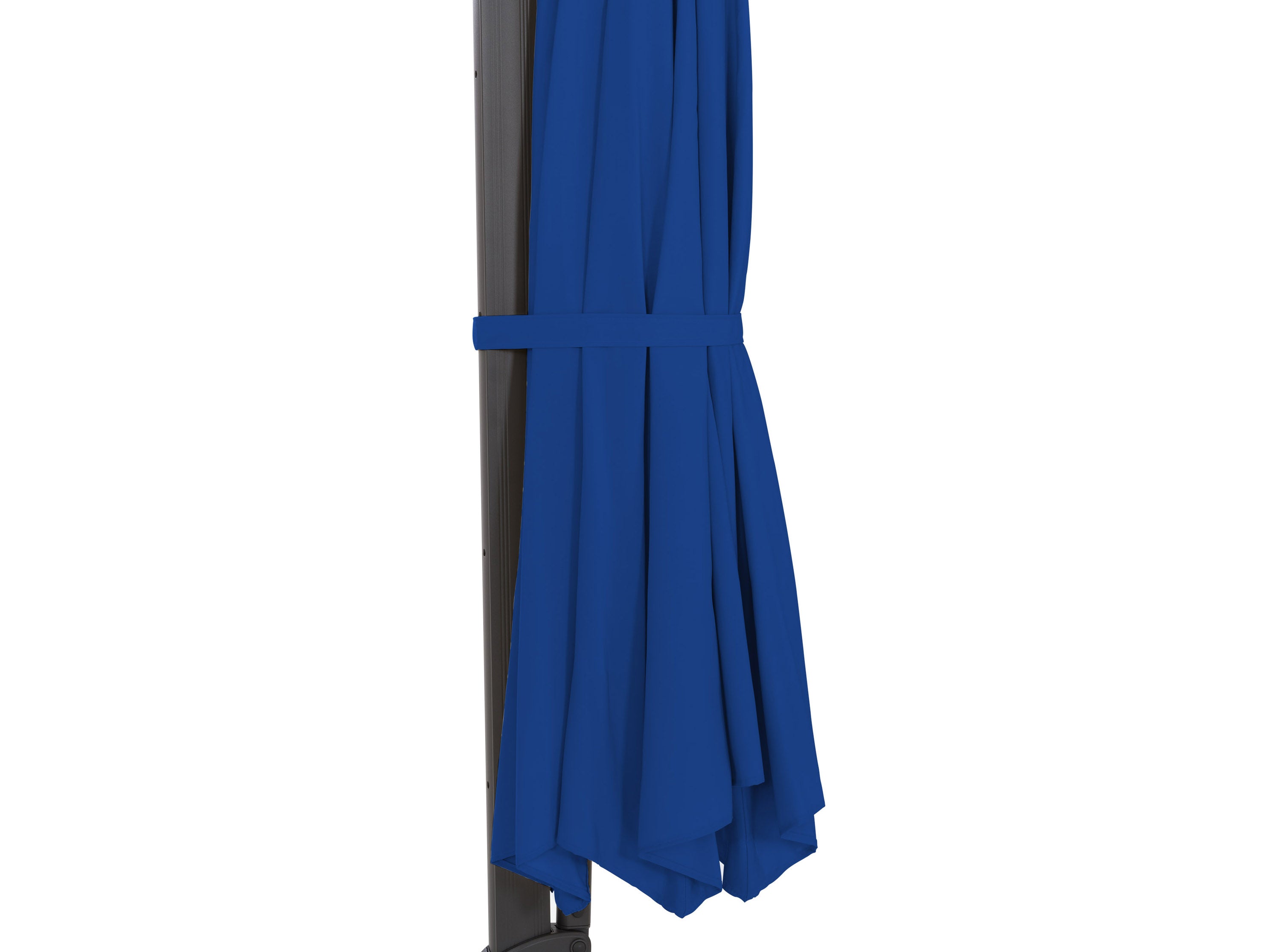 11.5ft Deluxe Offset Patio Umbrella - Cobalt Blue Outdoor Cantilever Umbrella for Poolside, Garden, and Backyard Relaxation