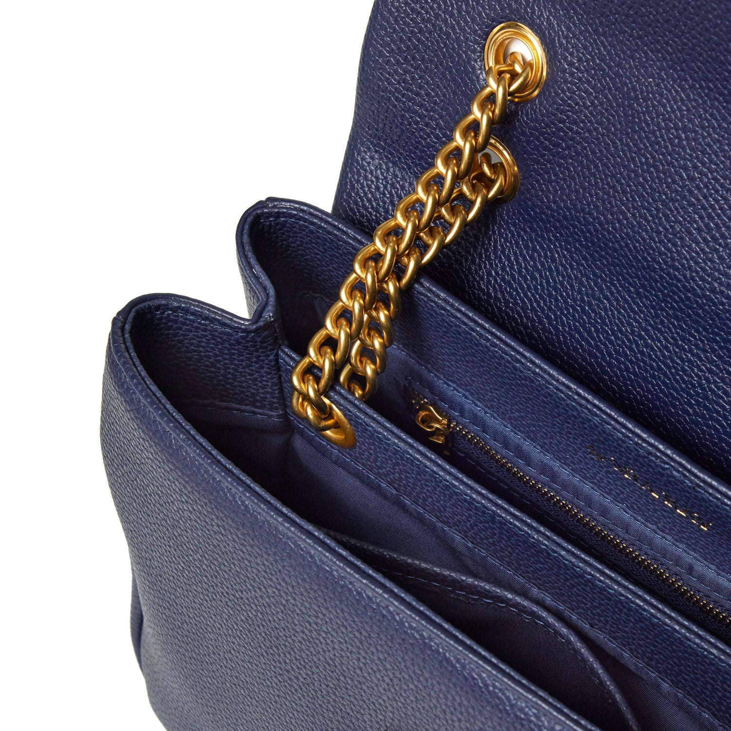 MEDIUM PEBBLE FLAP BAG in Navy Blue - Stylish Crossbody Purse for Women, Perfect for Everyday Use, Work, and Travel Accessories