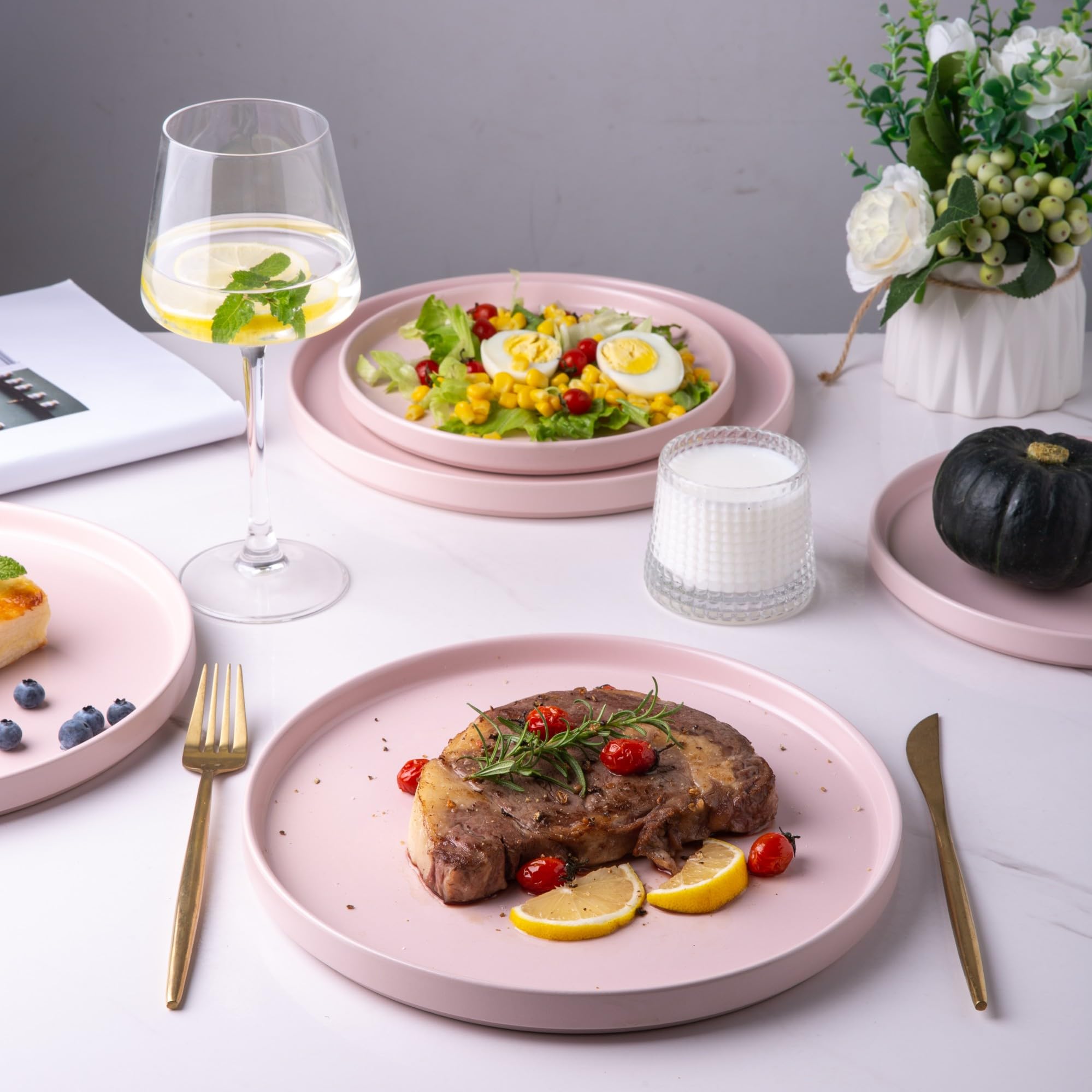 AmorArc 6-Piece Ceramic Plates Set - 8