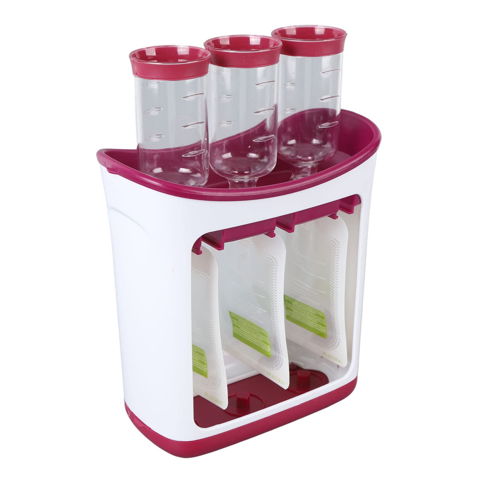 Fresh Squeezed Squeeze Station - Pouch Filling Station for Homemade Baby Food, Fruit Juice & Puree Maker with Storage Bags & Spoons | Perfect for Meal Prep, On-the-Go Snacks & Healthy Kids Lunch Ideas