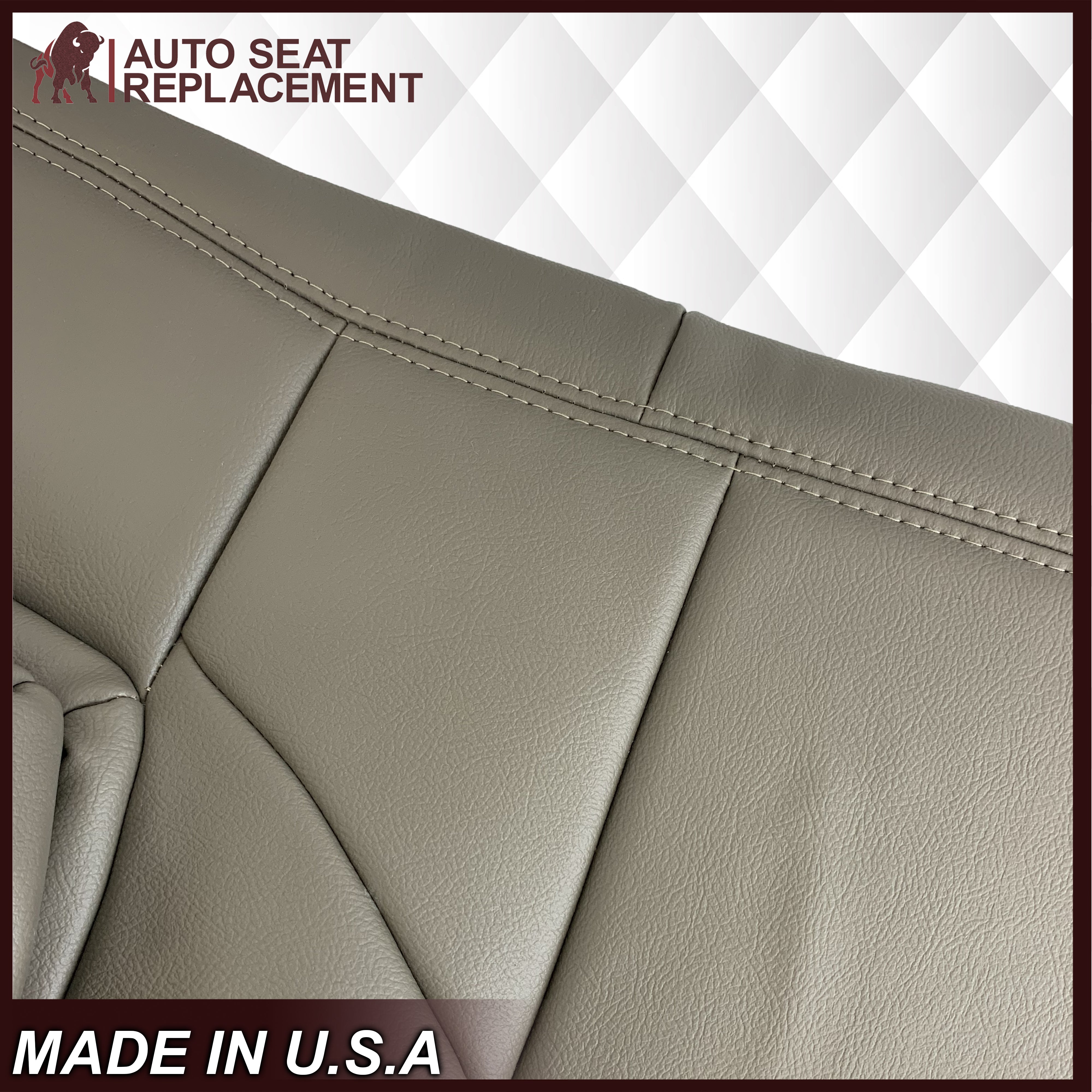2002-2004 Ford Excursion Eddie Bauer Edition 60/40 Split Second Row Seat Covers - 2-Tone Tan & Gray | Custom Fit for SUV Protection & Comfort | Perfect for Road Trips, Family Travel & Off-Road Adventures