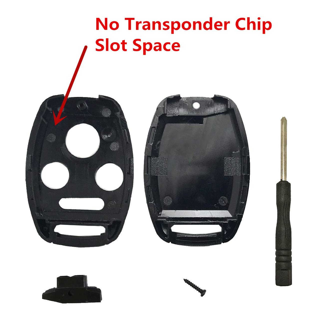 Upgraded Replacement Key Fob Cover for Honda Accord 2003-2012, Civic EX 2006-2013, Pilot 2009-2015, CR-V 2005-2006 - Keyless Entry Remote Shell Case (1 Black + 1 Yellow) - Durable Car Accessories for Easy Key Protection & Style Upgrade