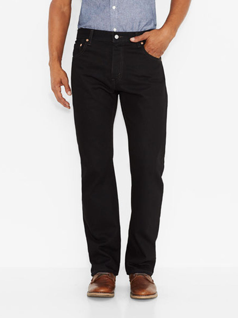 Levi's 517 Men's Slim Fit Bootcut Jeans - Mid Rise, Black Denim Pants for Casual Wear & Everyday Style | Perfect for Work, Date Night & Western Looks