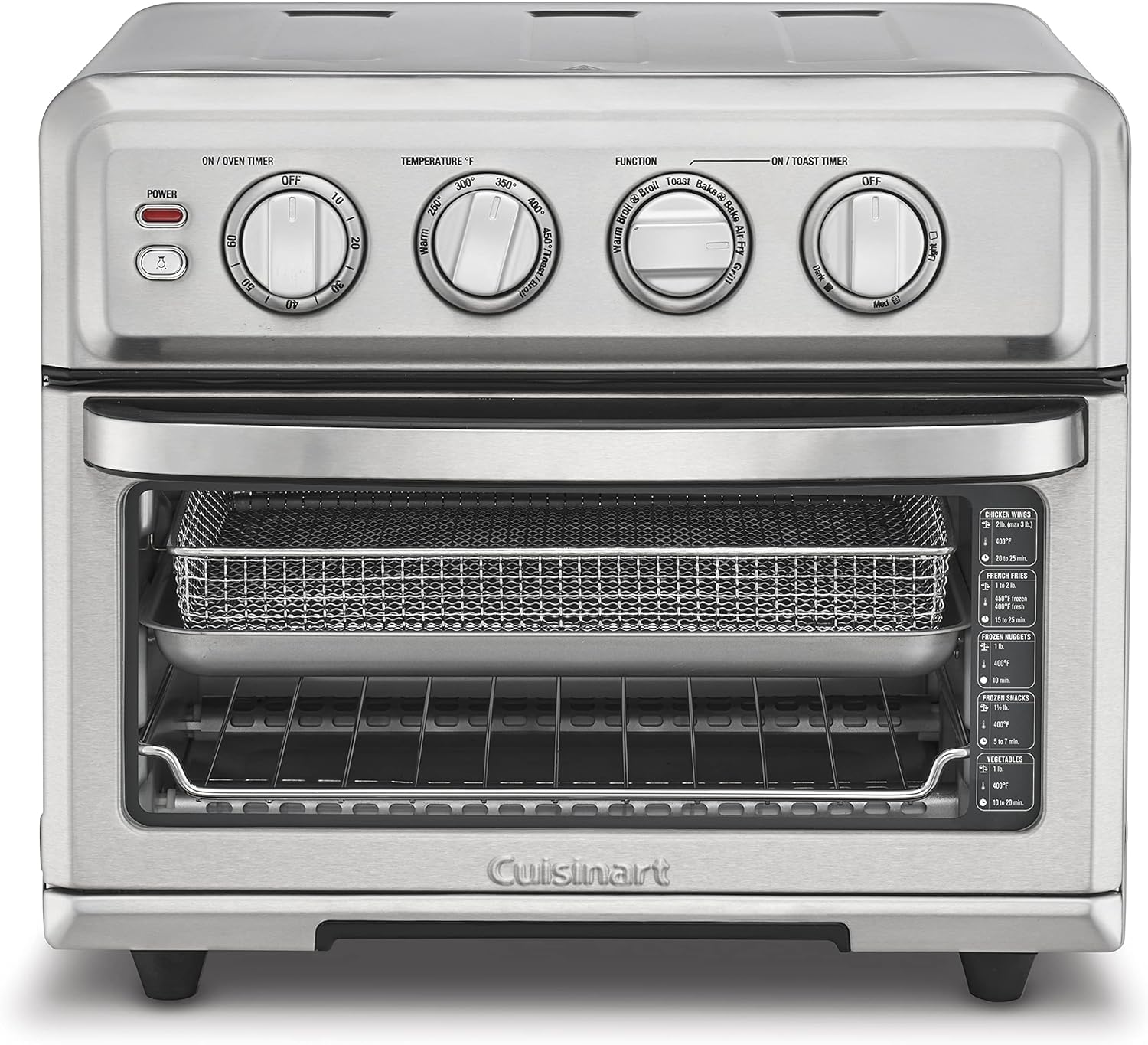 Cuisinart TOA-70C 8-in-1 Air Fryer Toaster Oven with Convection, Bake, Grill, Broil & Warm Functions - Stainless Steel Countertop Oven for Healthy Cooking, Roasting, and Reheating Food