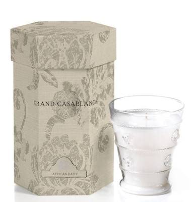 Zodax AFRICAN Daisy Grand Casablanca Scented Jar Candle - Floral Home Decor for Living Room, Bedroom & Bathroom
