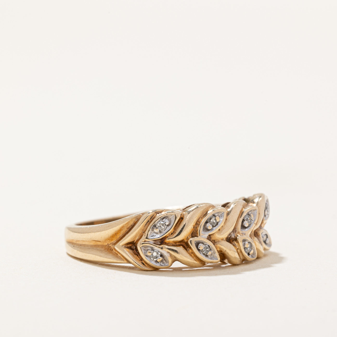 0.02ctw Diamond Vine Ring - Size 6.25 - Elegant Floral Wedding Band for Women - Perfect for Engagement, Anniversary & Special Occasions