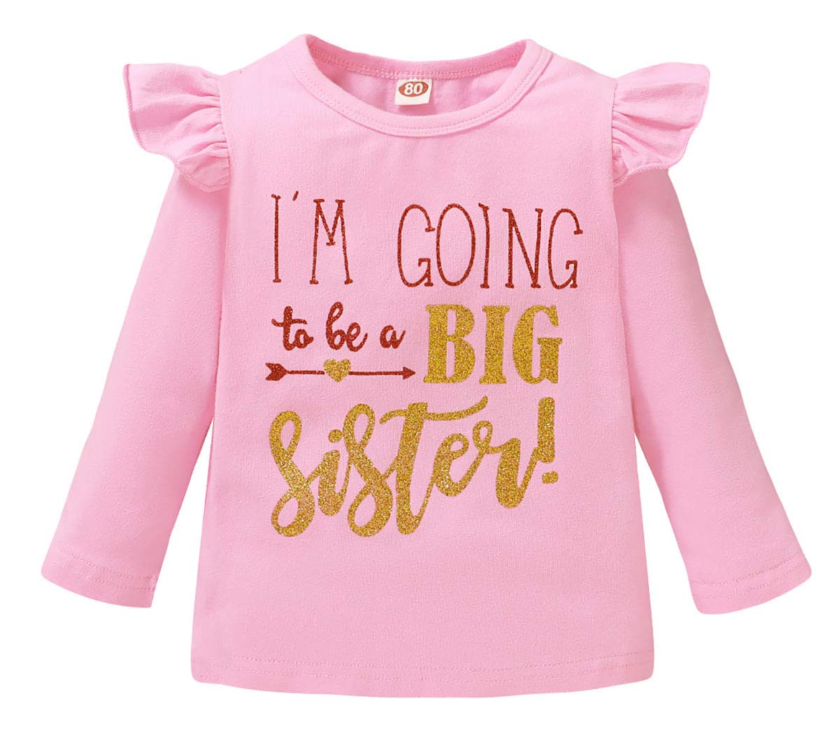Big Sister T-Shirt for Toddler Girls - Cute Matching Outfit