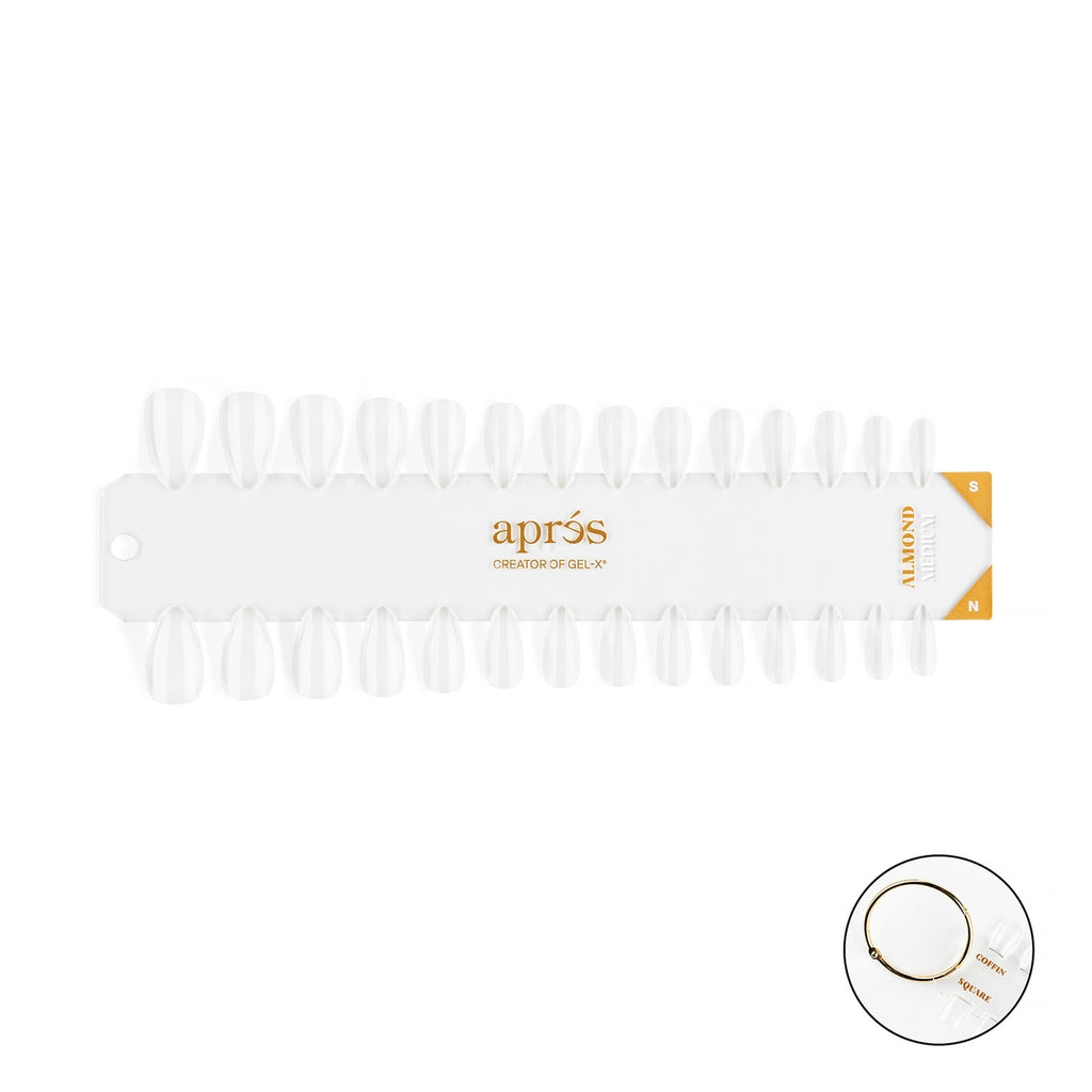 Apres Gel X Nail Tips - Natural & Sculpted Almond Medium Length for Professional & DIY Manicures | Perfect for Salon, Home Use & Special Occasions