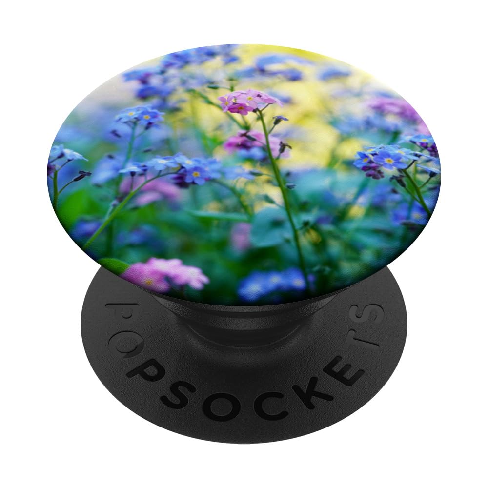 Forget Me Not Flowers PopSockets - Swappable Adhesive PopGrip for Phones & Tablets - Perfect for Daily Use, Travel & Photo Taking