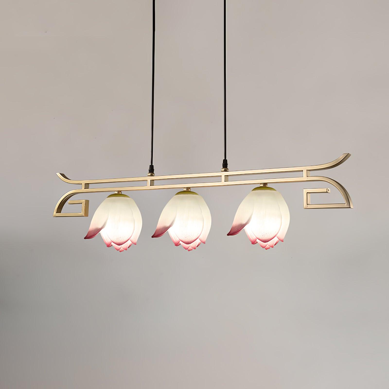 Lotus Bloom Chandelier - Elegant Floral Ceiling Light Fixture for Living Room, Bedroom & Dining Room Decor | Perfect for Home, Wedding & Event Lighting