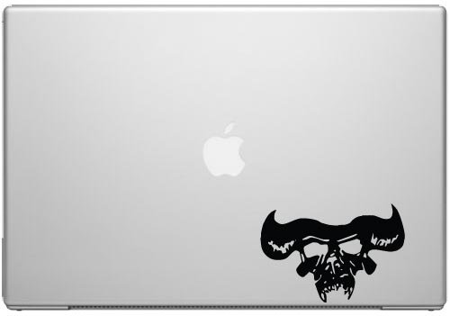 Gothic Danzig Samhain Skull Vinyl Decal Sticker - Black Laptop Skin for 13