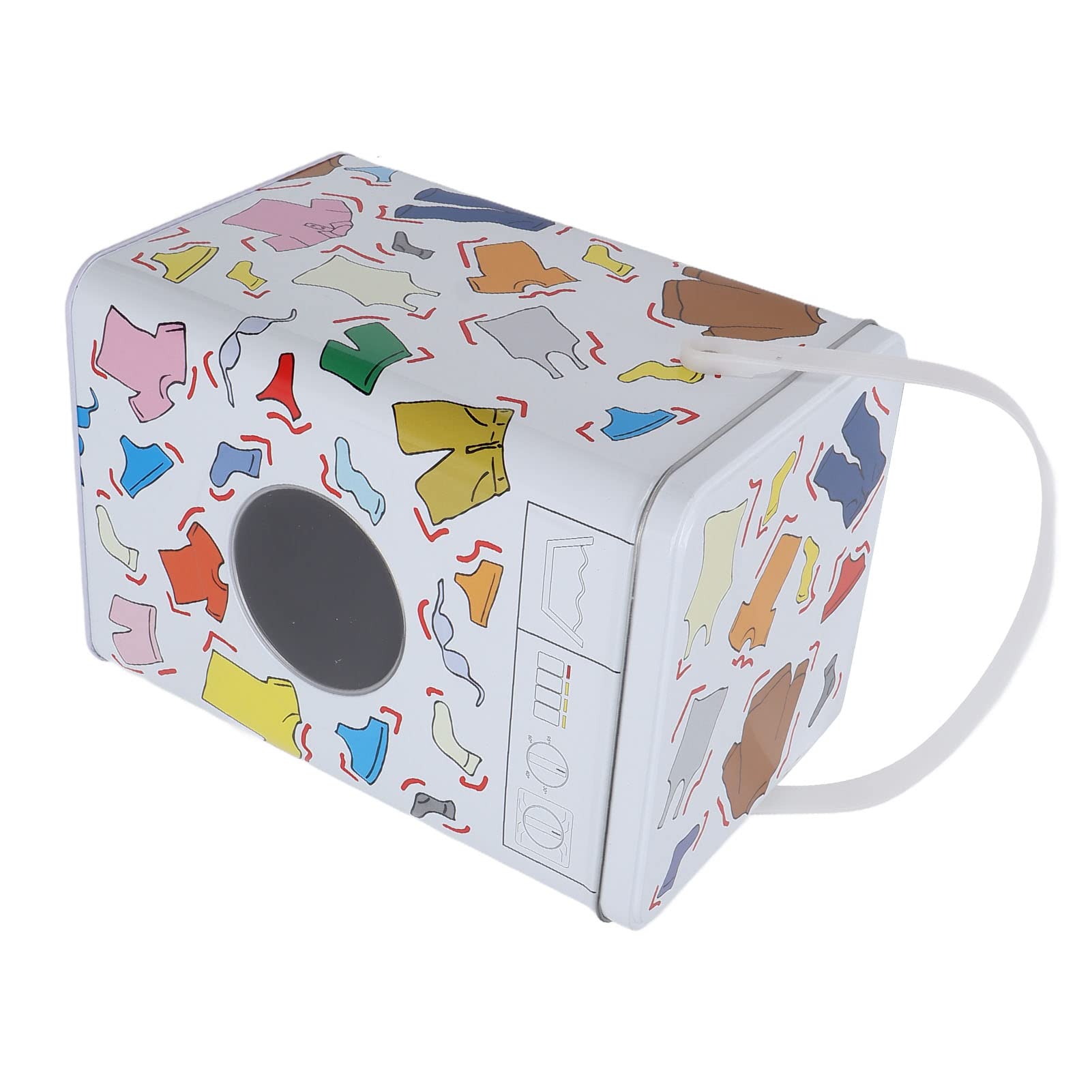 YUYTE Plastic Laundry Detergent Storage Box with Cute Ribbons - Powder Detergent Container, Socks & Stationery Organizer for Laundry Room - Durable & Space-Saving Home Organization Solution (Perfect for Apartments, Dorms & Small Spaces)