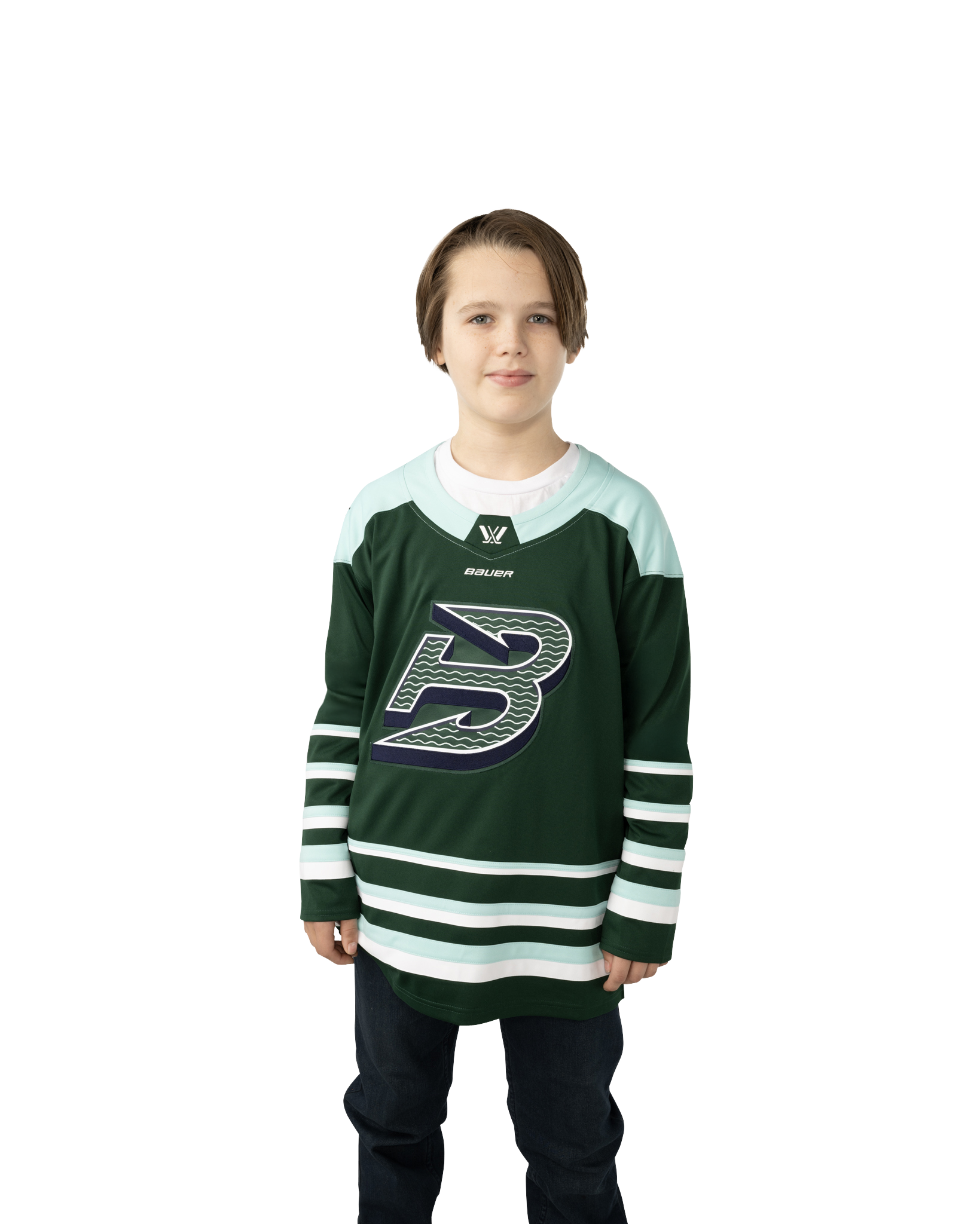 Bauer PWHL Boston Fleet Kids Hockey Jersey - Youth Hockey Uniform for Games & Practice - Perfect for Ice Hockey, Street Hockey & Fan Wear