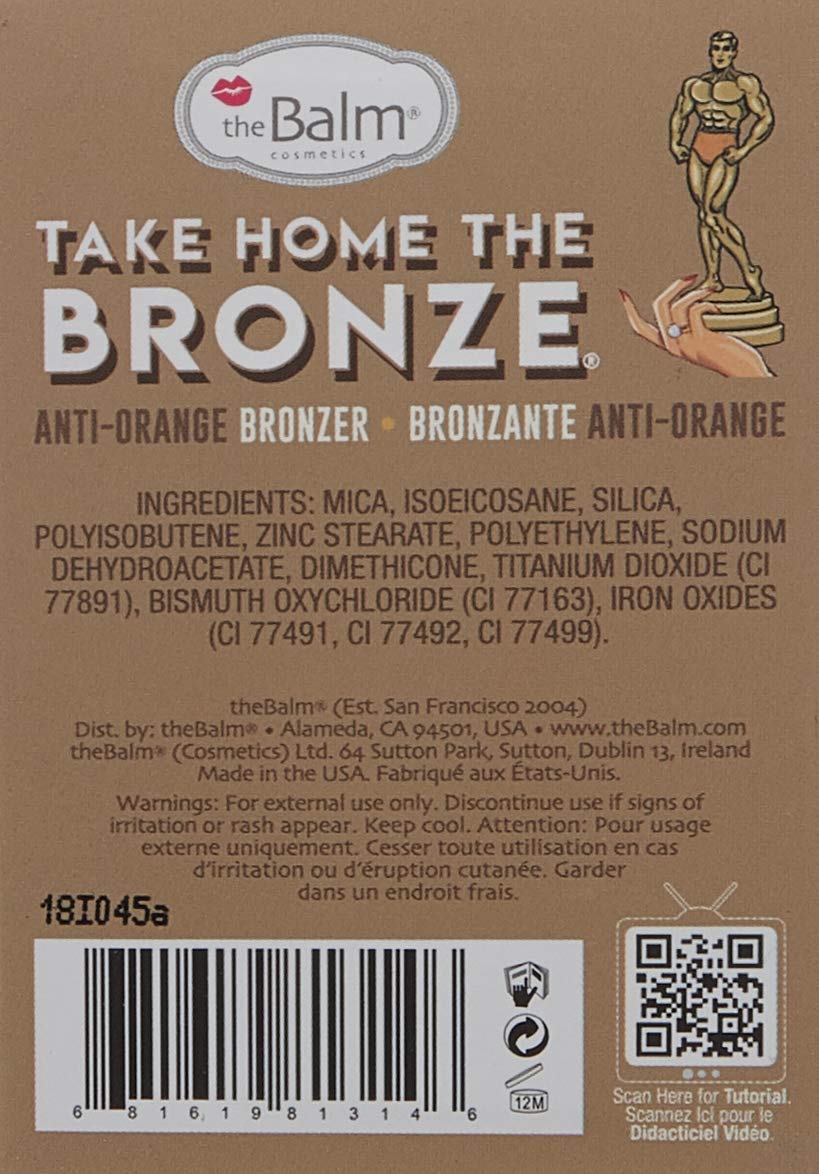theBalm Take Home The Bronze - Matte Bronzer & Contour Powder for a Sun-Kissed Glow | Perfect for Everyday Makeup & Special Occasions