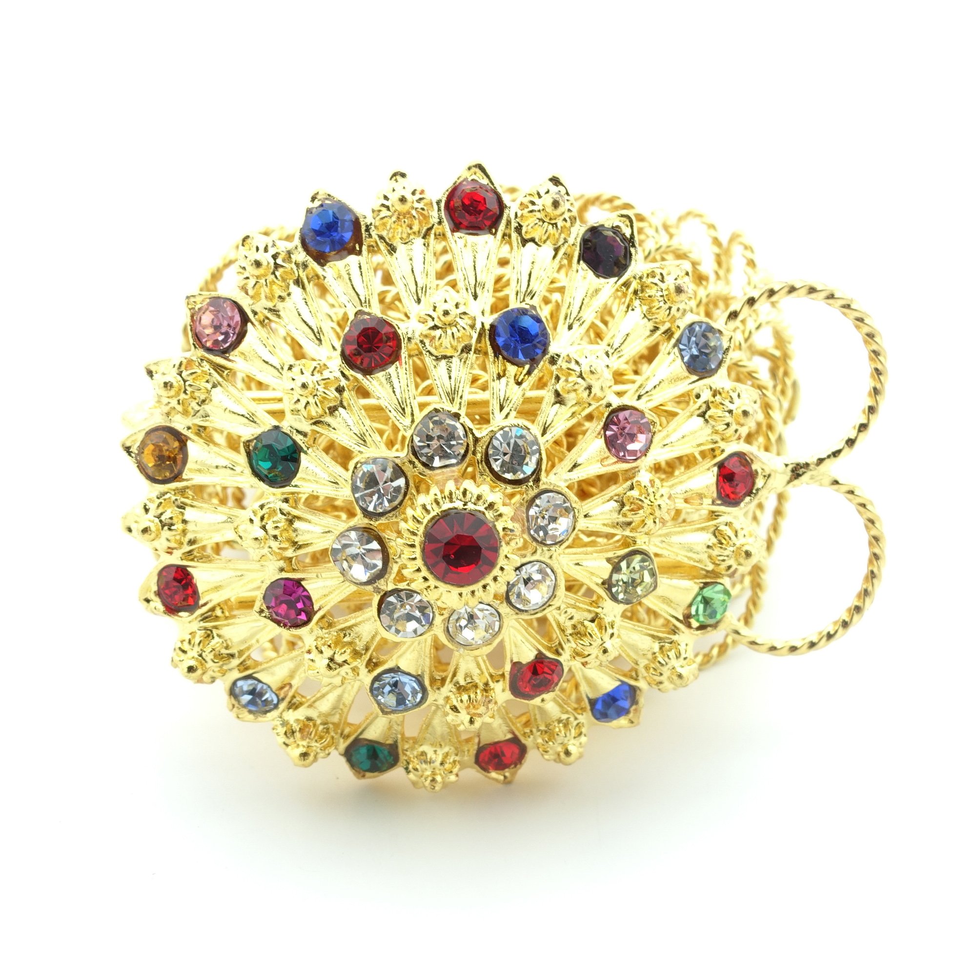 Thai Gold Plated Crystal Belt - Elegant Costume Accessory for Dances & Weddings