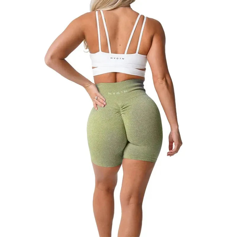 NVGTN Scrunch Seamless Yoga Shorts for Women - High Waisted Spandex Workout Shorts with Butt Lifting Design, Breathable & Elastic Gym Running Athletic Shorts - Perfect for Yoga, Pilates, Running & Lounge Wear