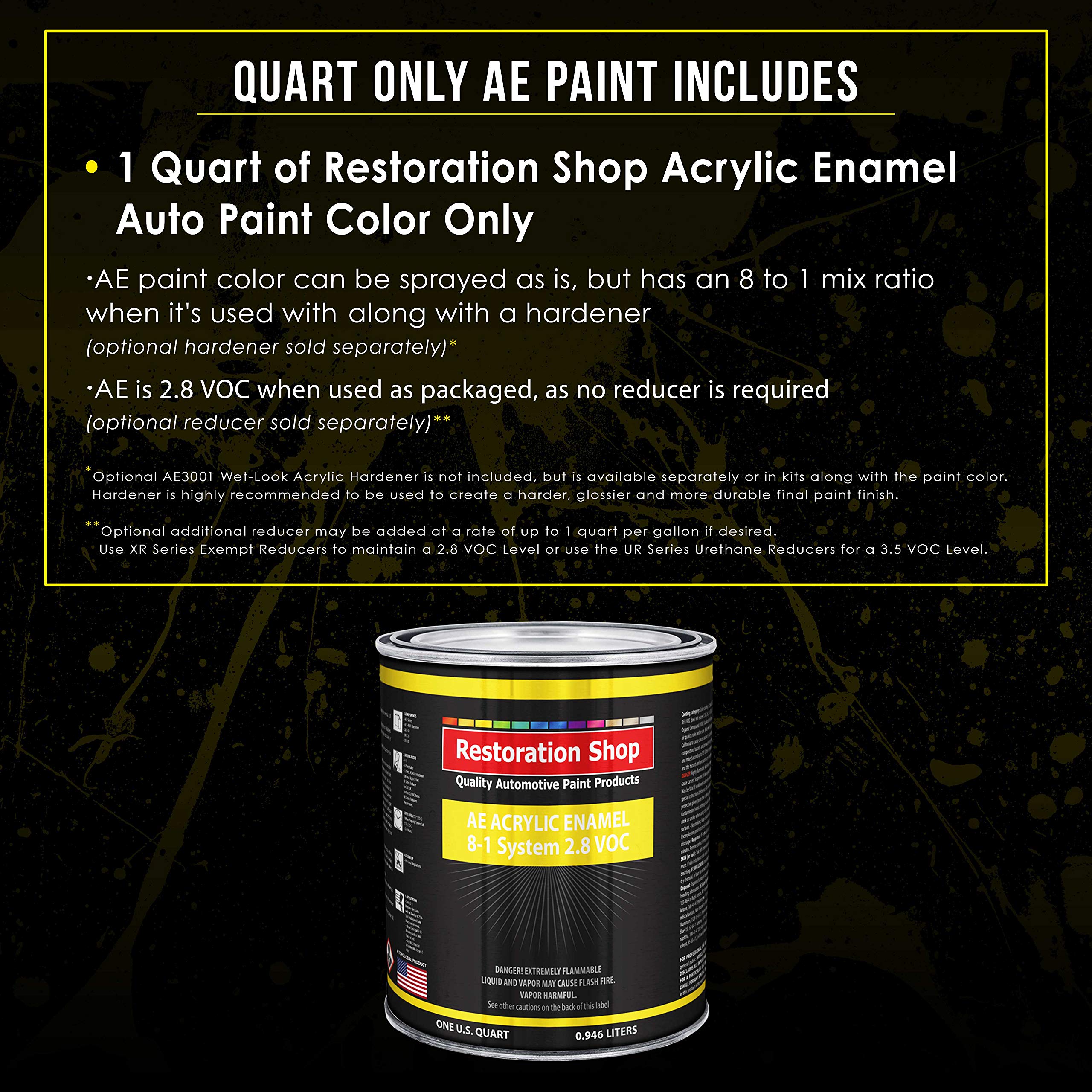 Viper Blue Pearl Acrylic Enamel Auto Paint - Professional Single Stage High Gloss Automotive Coating (Quart) - Low VOC 2.8 - Perfect for Car, Truck & Equipment Restoration - DIY & Professional Use
