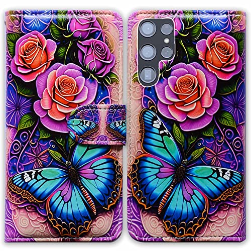 Blue Butterfly Flowers Rose