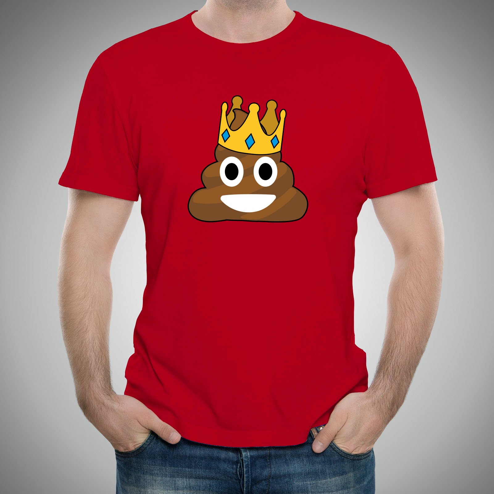 Funny Poop Crown T-Shirt - Humorous Novelty Gift for Parties & Gags