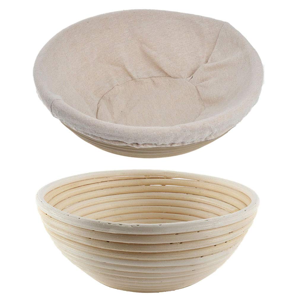 Forart Round Bread Proofing Basket - Professional & Home Bakers Dough Rising Basket for Artisan Sourdough, French Bread & Boules - Perfect for Rustic Crust Baking & Homemade Bread Making