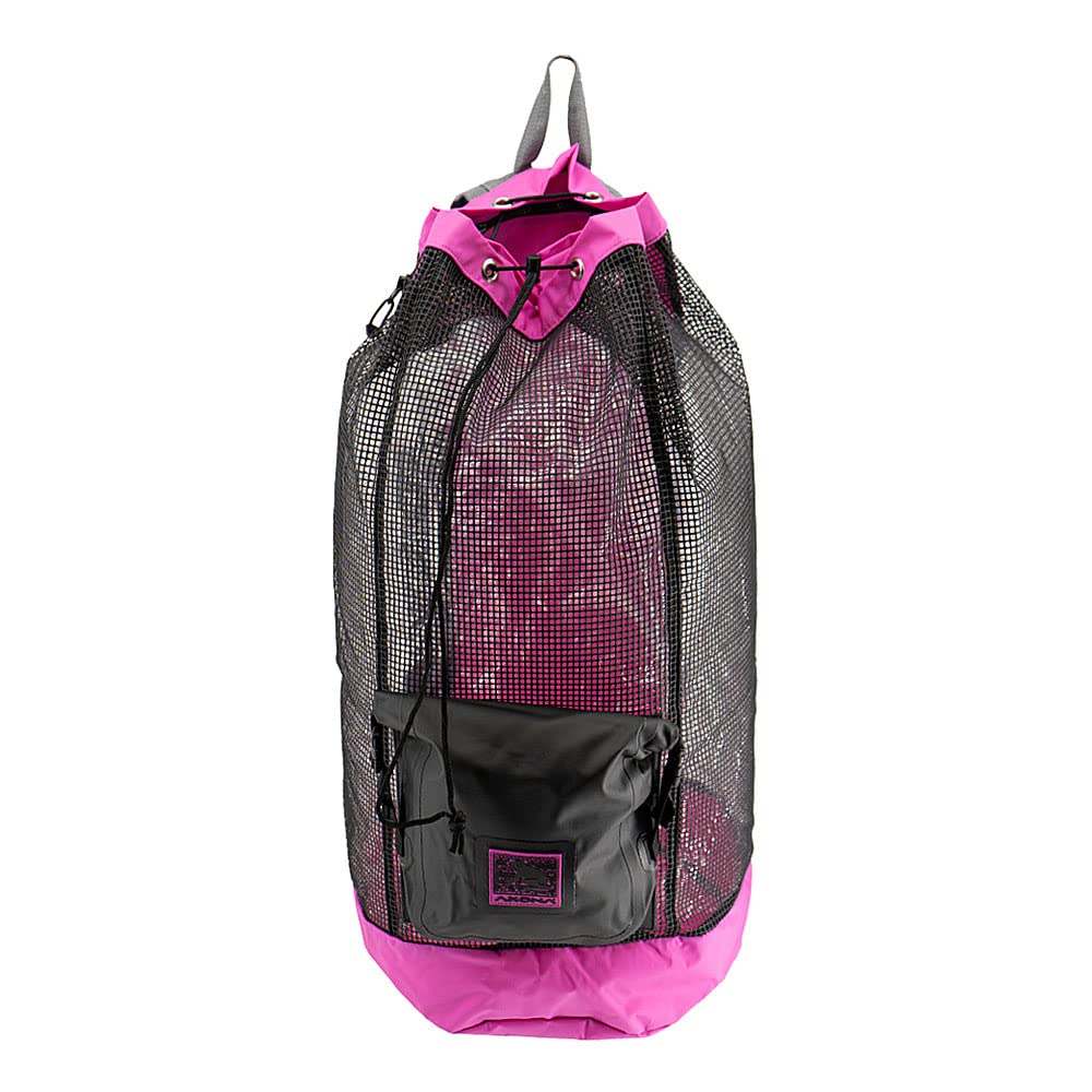 AKONA Huron DX Heavy Duty Mesh Backpack with Waterproof Dry Bag - Perfect for Hiking, Camping, Travel & Outdoor Adventures