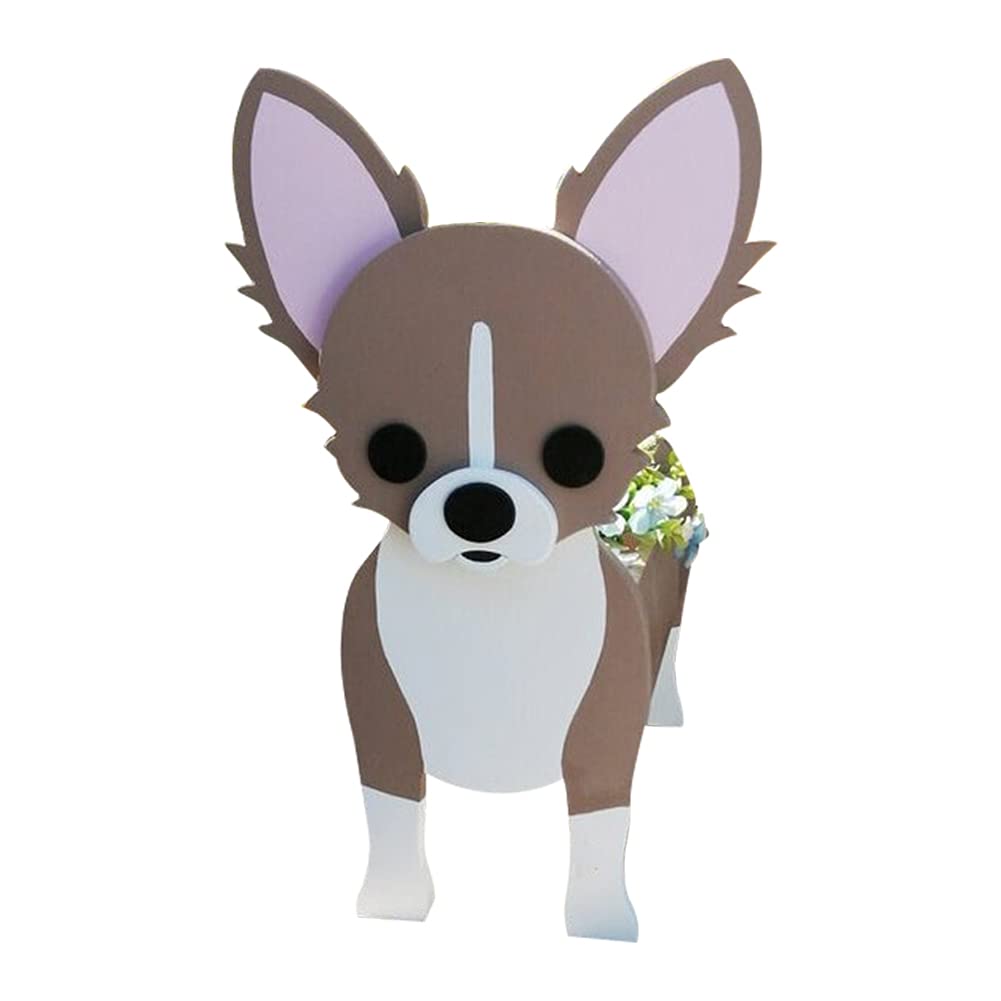 Cute Dog-Shaped Cement Planter - Animal Cartoon Flower Pot for Succulents, Herbs & Plants | Indoor & Outdoor Garden Decor for Home, Office & Patio