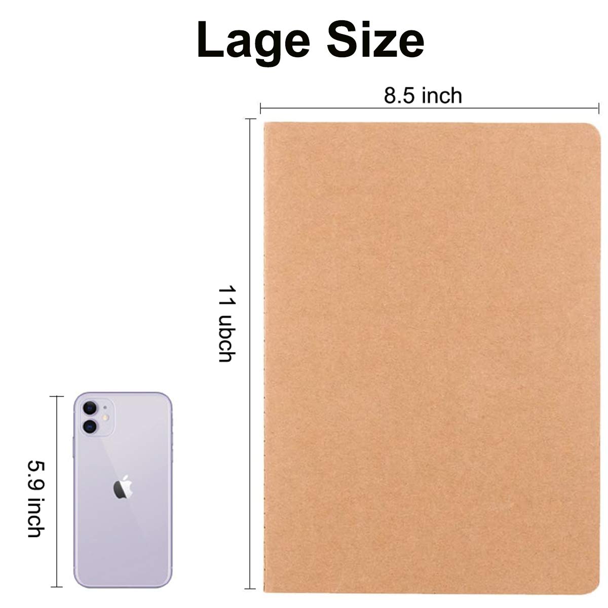 Premium 12-Pack College Ruled Notebooks - 8.5x11 Inch Thick Lined Paper Journals, 60 Pages Each - Durable Kraft Cover Composition Books for Students, Office & Travel | Bulk School Supplies, Writing Diary & Subject Notebooks for Note-Taking, Journaling & Planning