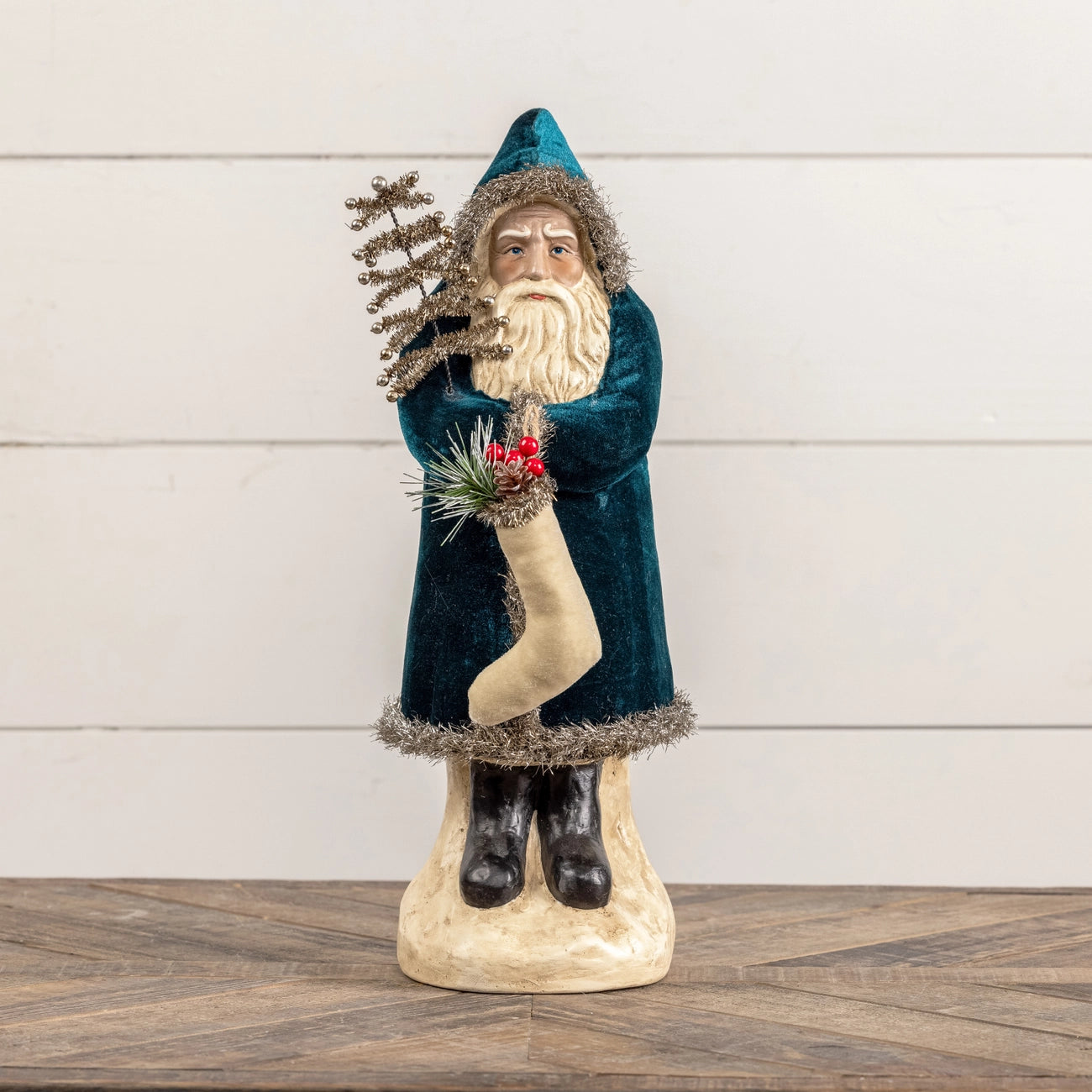 Deep Ocean Velvet Belsnickle Collection - Premium Christmas Ornaments for Holiday Tree Decorations, Home & Office Festive Decor