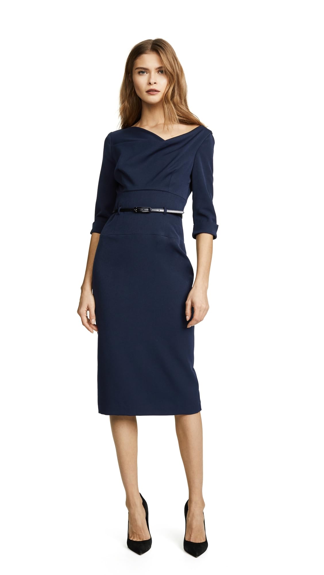 Black Halo Women's 3/4 Sleeve Jackie O Dress - Elegant A-Line Cocktail Dress for Parties, Weddings & Formal Events | Classic Office to Evening Wear