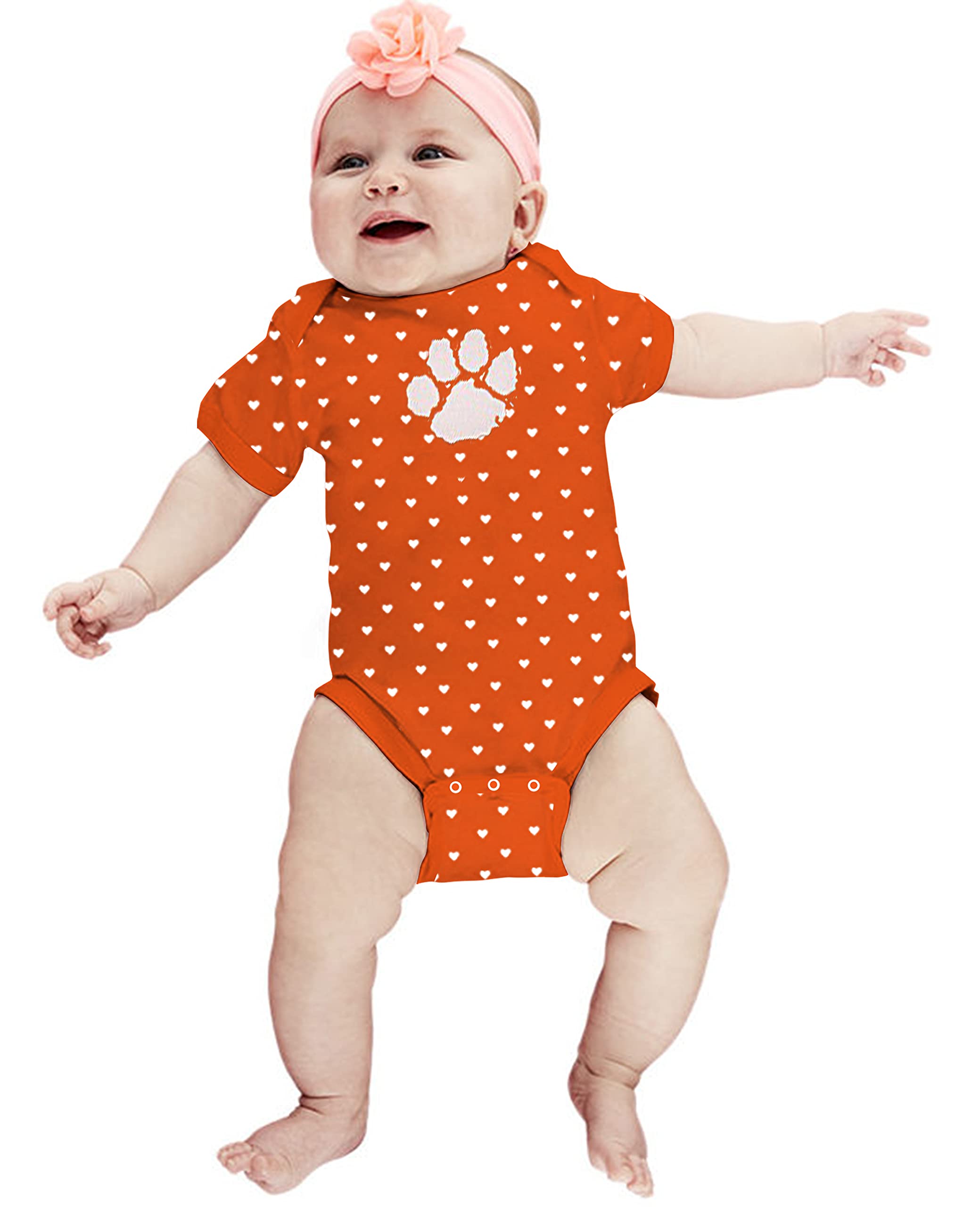 Hearts Baby Onesie Bodysuit - Soft Cotton Creeper Outfit for Newborn Girls 0-12 Months | Perfect for Photo Shoots, Playtime & Everyday Wear