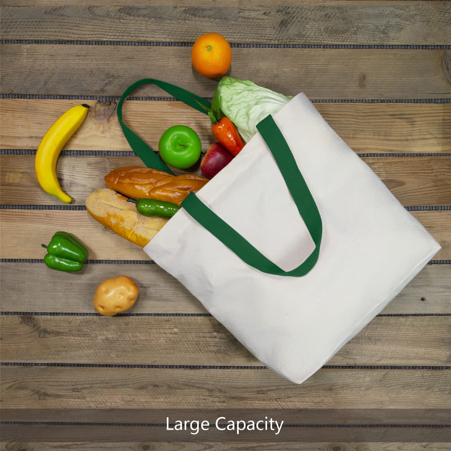 TOPDesign 2-Pack Canvas Tote Bags with Magnetic Snap Closure - Reusable Eco-Friendly Grocery Shopping Bags for Women & Men - DIY Customizable Blank Tote for Painting & Creative Designs - Perfect for Shopping, Beach, Work & Daily Use
