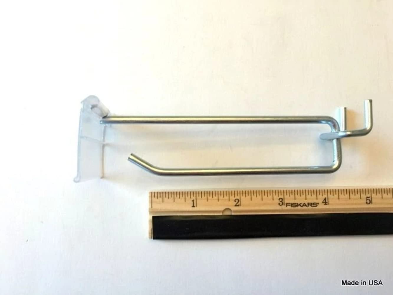 Trion 200-Pack 4 Inch Flip Scan Metal Peg Hooks with Label Holder - Fits 1/8