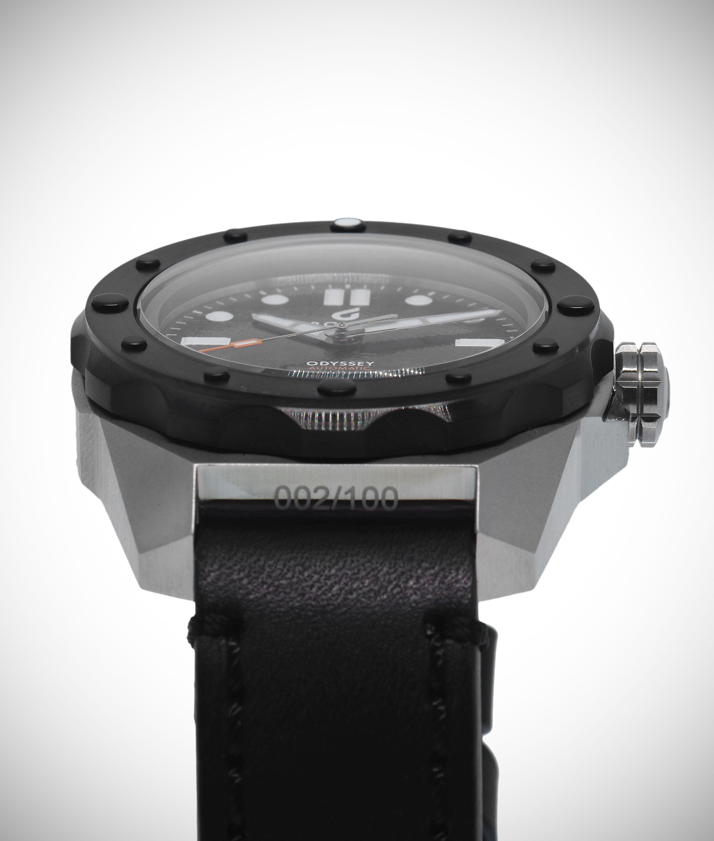 BOLDR Odyssey MeteoBlack Watch - Premium Stainless Steel Diver Watch for Men - Waterproof & Shockproof - Perfect for Diving, Swimming, and Outdoor Adventures