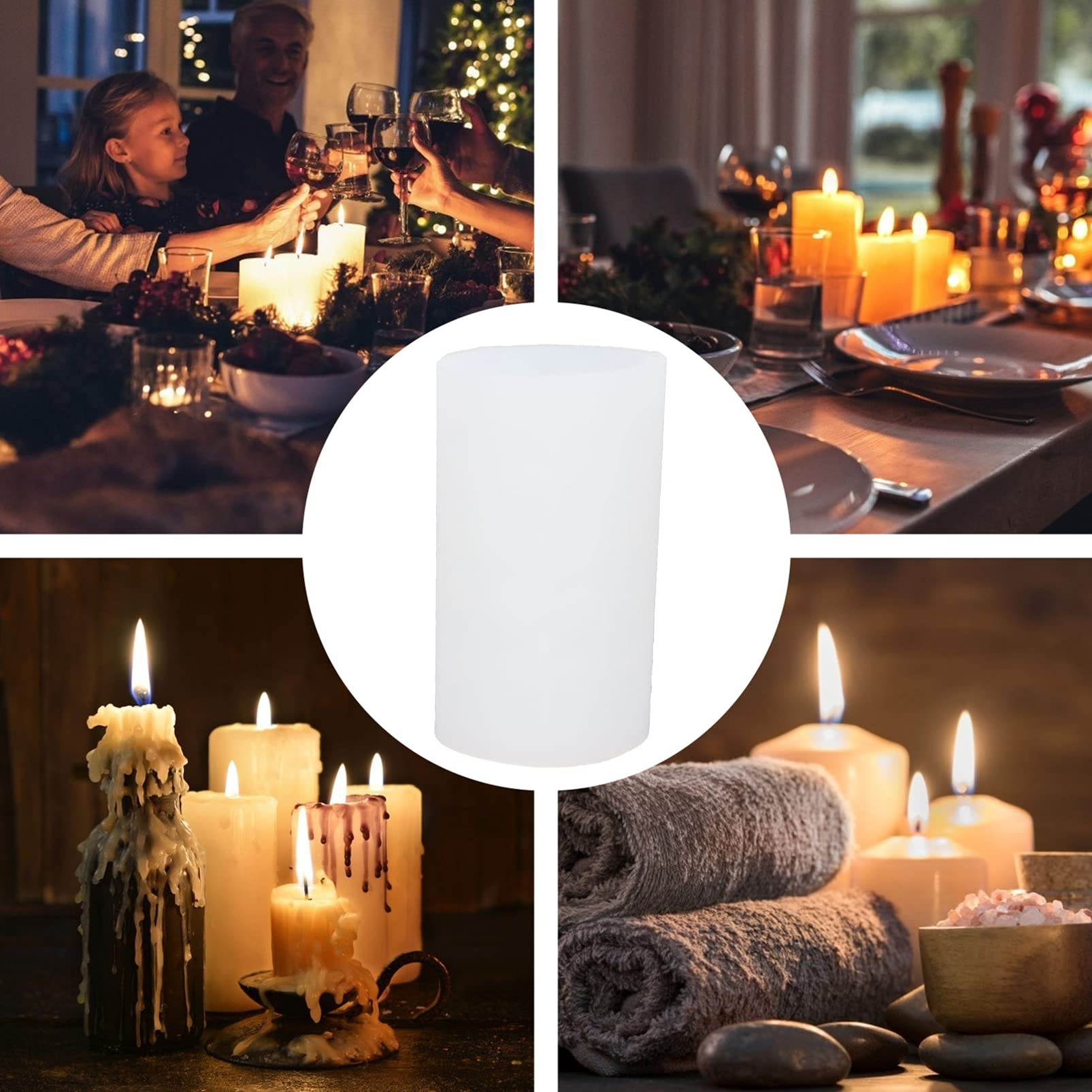 Geometric Silicone Cylinder Candle Molds for DIY Epoxy Resin Casting - Perfect for Making Candles, Soaps, Flower Specimens & Craft Projects - Ideal for Home Decor, Wedding Centerpieces & DIY Gift Making