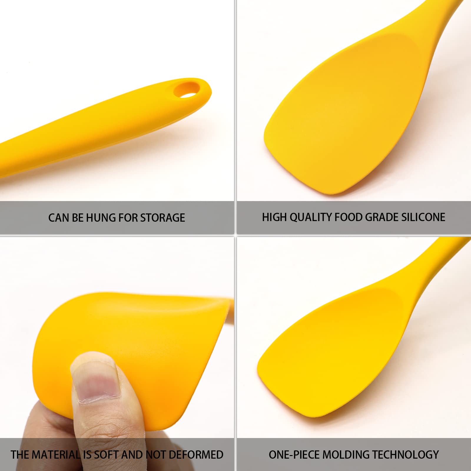11-Piece Non-Stick Silicone Kitchen Utensil Set with Iron Holder - Yellow Cooking Tools for Baking, Frying & Grilling - Perfect Gift for Home Chefs & Cooking Enthusiasts