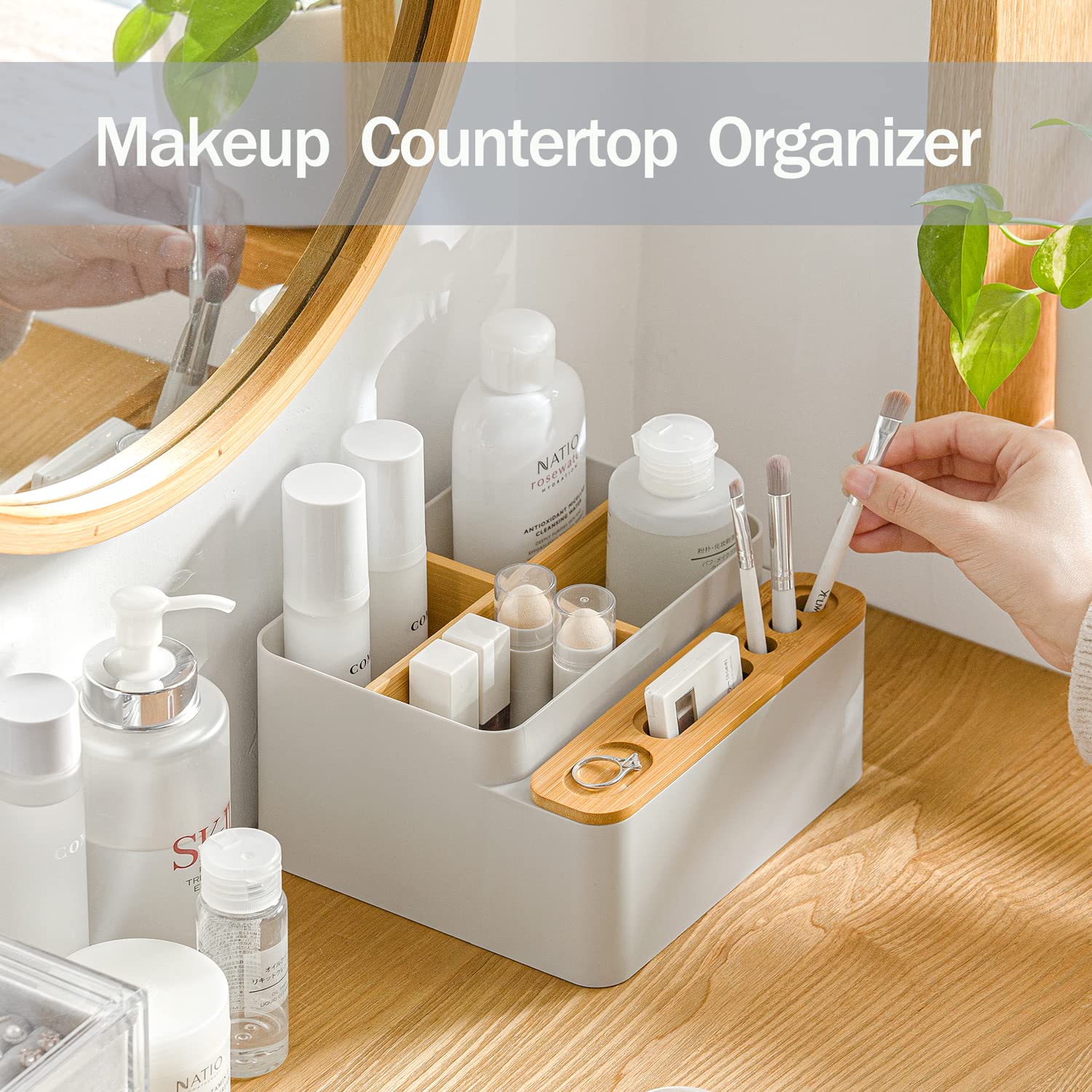 MORNITE 3-Tier Desktop Organizer Drawer - Remote Control Holder, Makeup Caddy, Office Supplies Storage for Home & Office - Perfect for Countertop, Desk, Vanity & Craft Room Organization