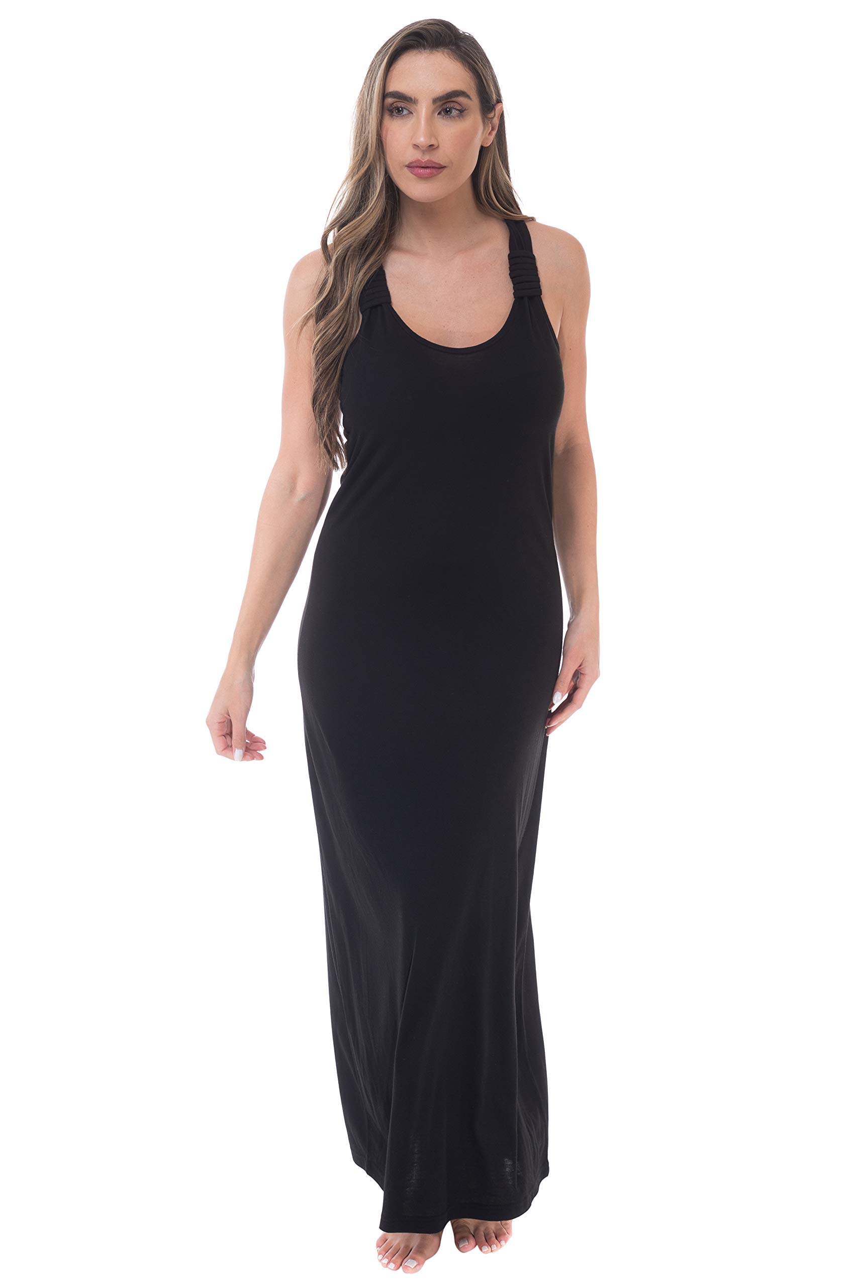 Just Love Racerback Solid Tank Dress with Bungee - Comfortable Stretchy Casual Summer Dress for Women | Perfect for Beach, Vacation, and Everyday Wear