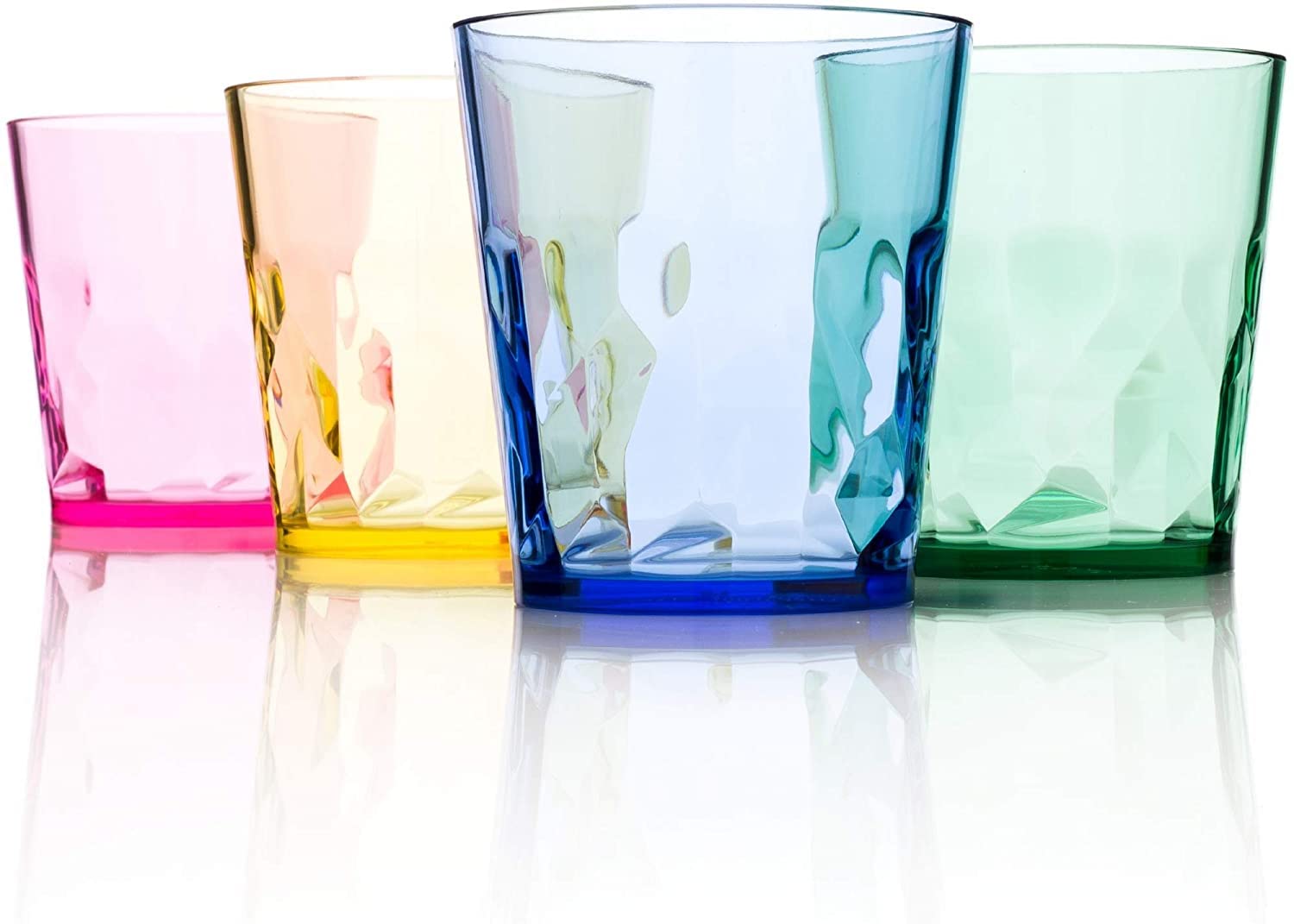 SCANDINOVIA 8 oz Unbreakable Premium Juice Glasses - Set of 4 BPA-Free Acrylic Tumbler Cups for Kids & Adults - Dishwasher Safe, Stackable, Reusable - Perfect for Smoothies, Cocktails, and Everyday Drinks at Home or Parties