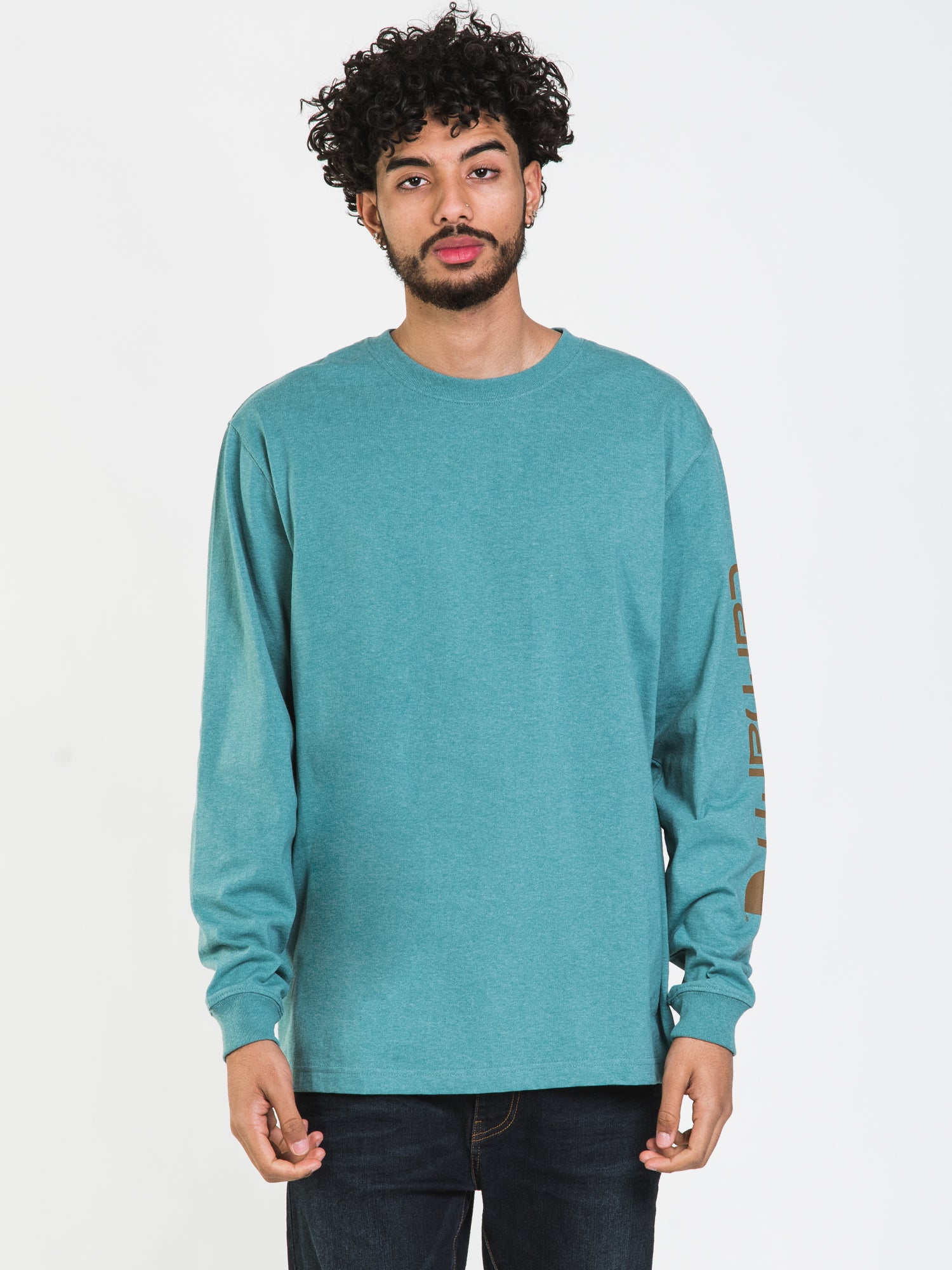 Carhartt Signature Long Sleeve T-Shirt for Men - Durable Workwear & Casual Wear - Perfect for Construction, Outdoor Activities & Everyday Use