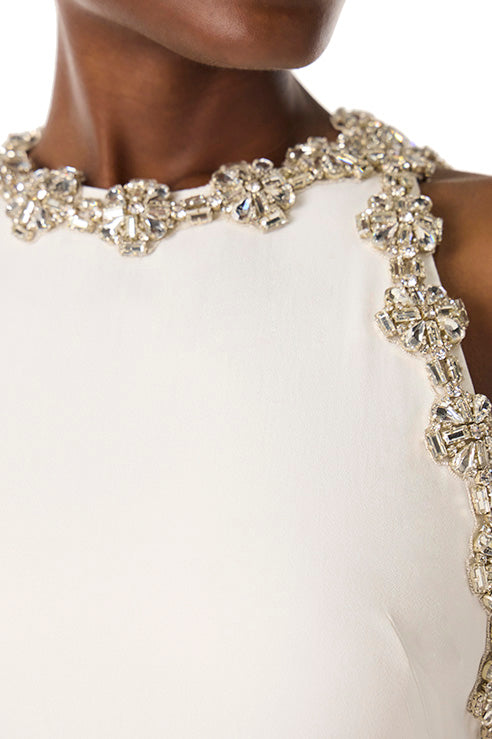 Elegant Sleeveless Jewel Neck Gown - Formal Evening Dress for Prom, Wedding & Special Occasions